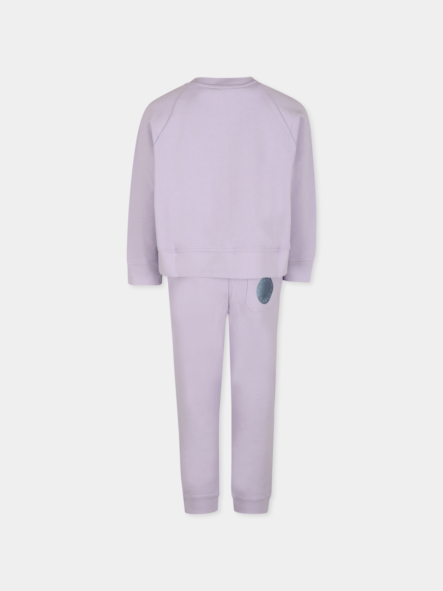 Completo viola per bambina con logo,Stella Mccartney Kids,TU3A70 Z0499 572