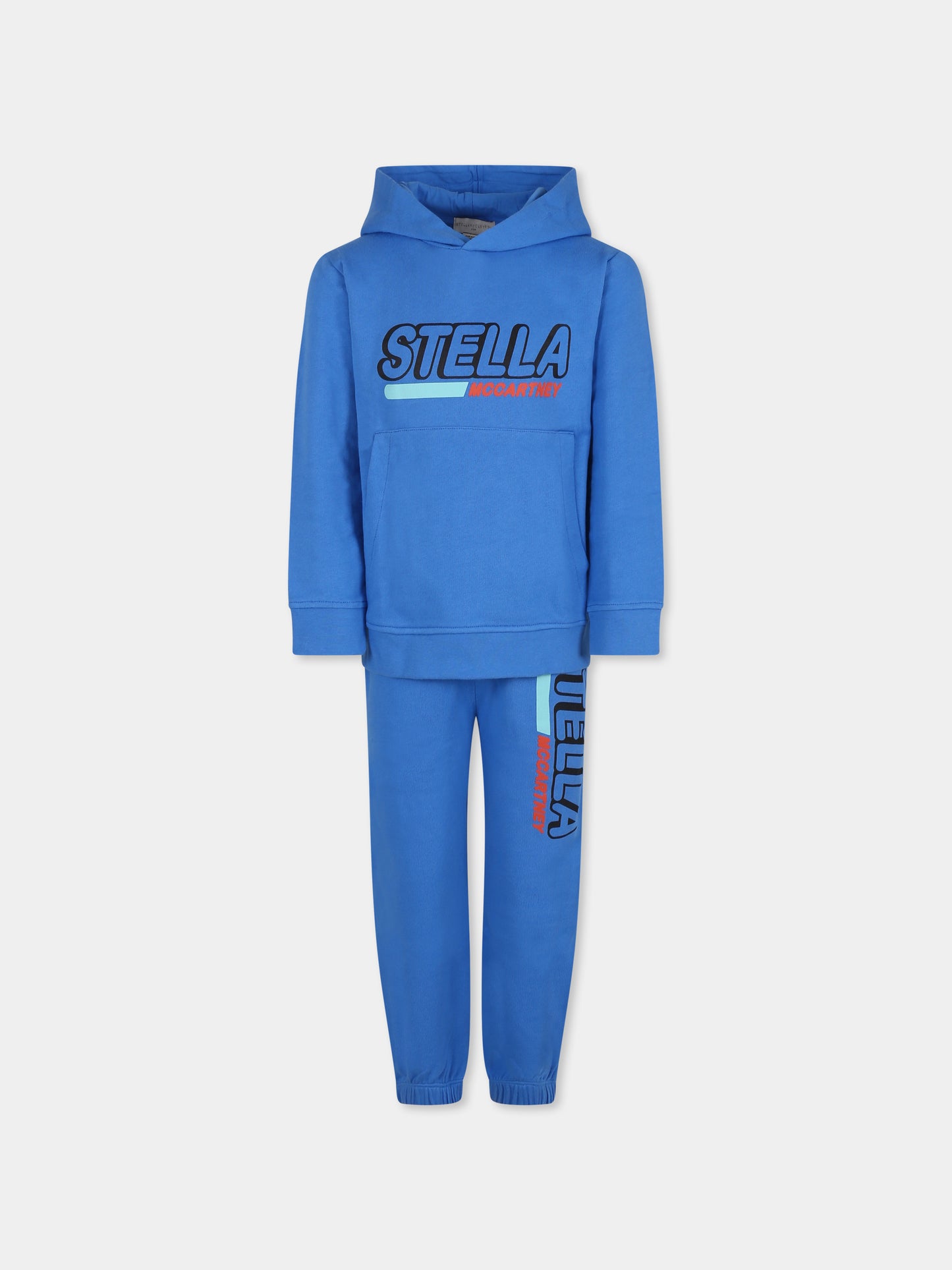 Completo azzurro per bambino con logo,Stella Mccartney Kids,TU3Q20 Z0499 662