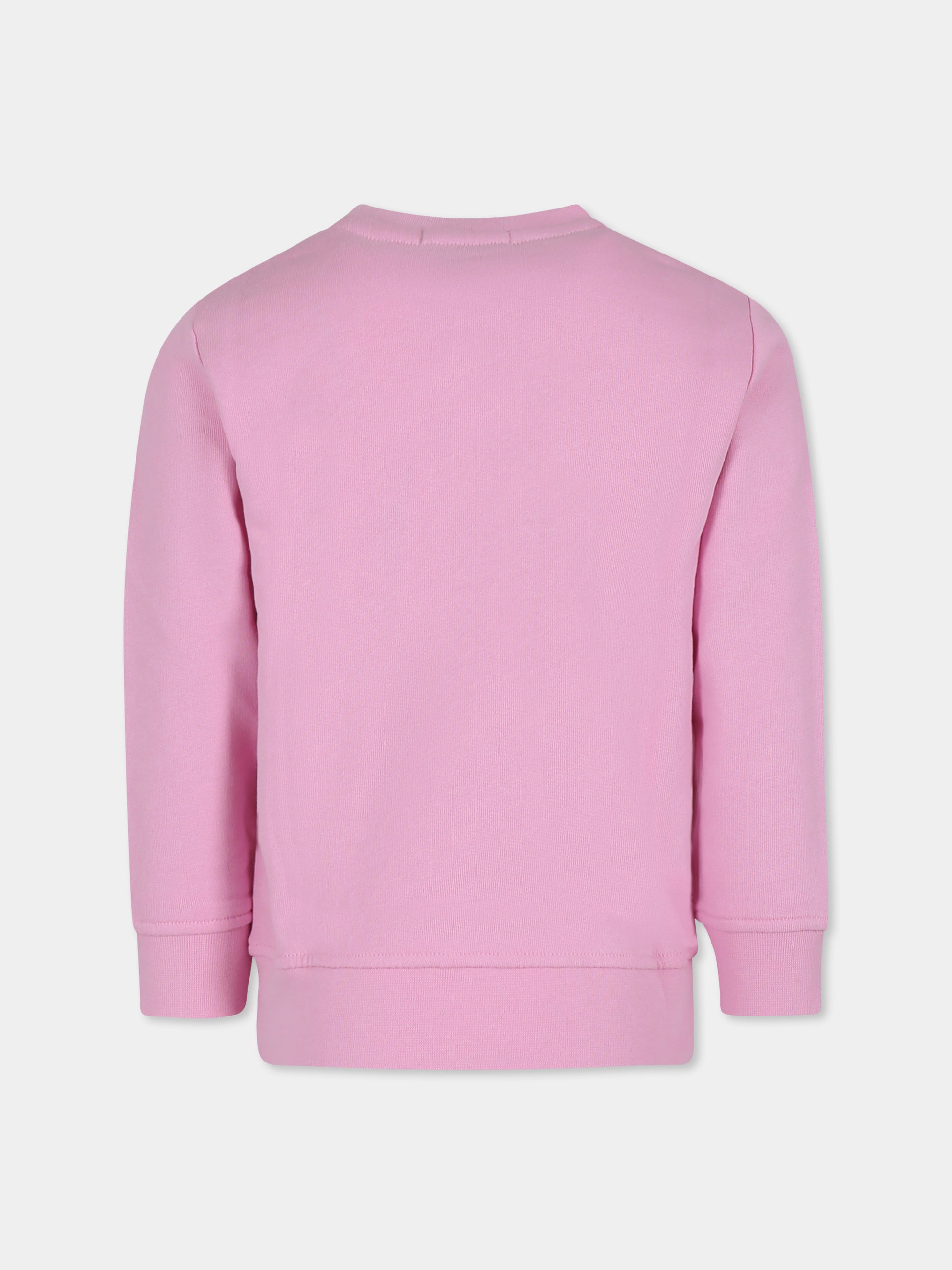 Felpa rosa per bambina con logo,Stella Mccartney Kids,TU4B30 Z0499 500