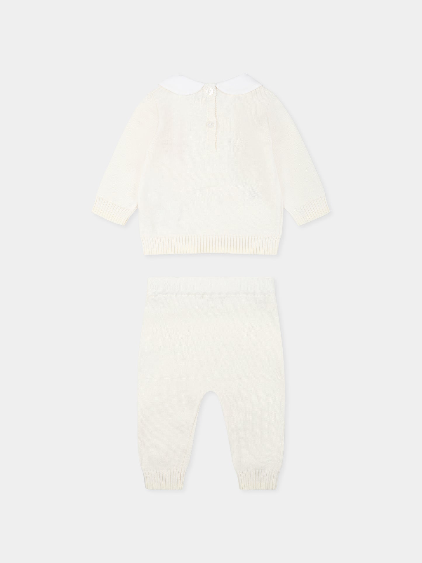 Completo nascita avorio per neonati con api e logo,Nanán,E25003B