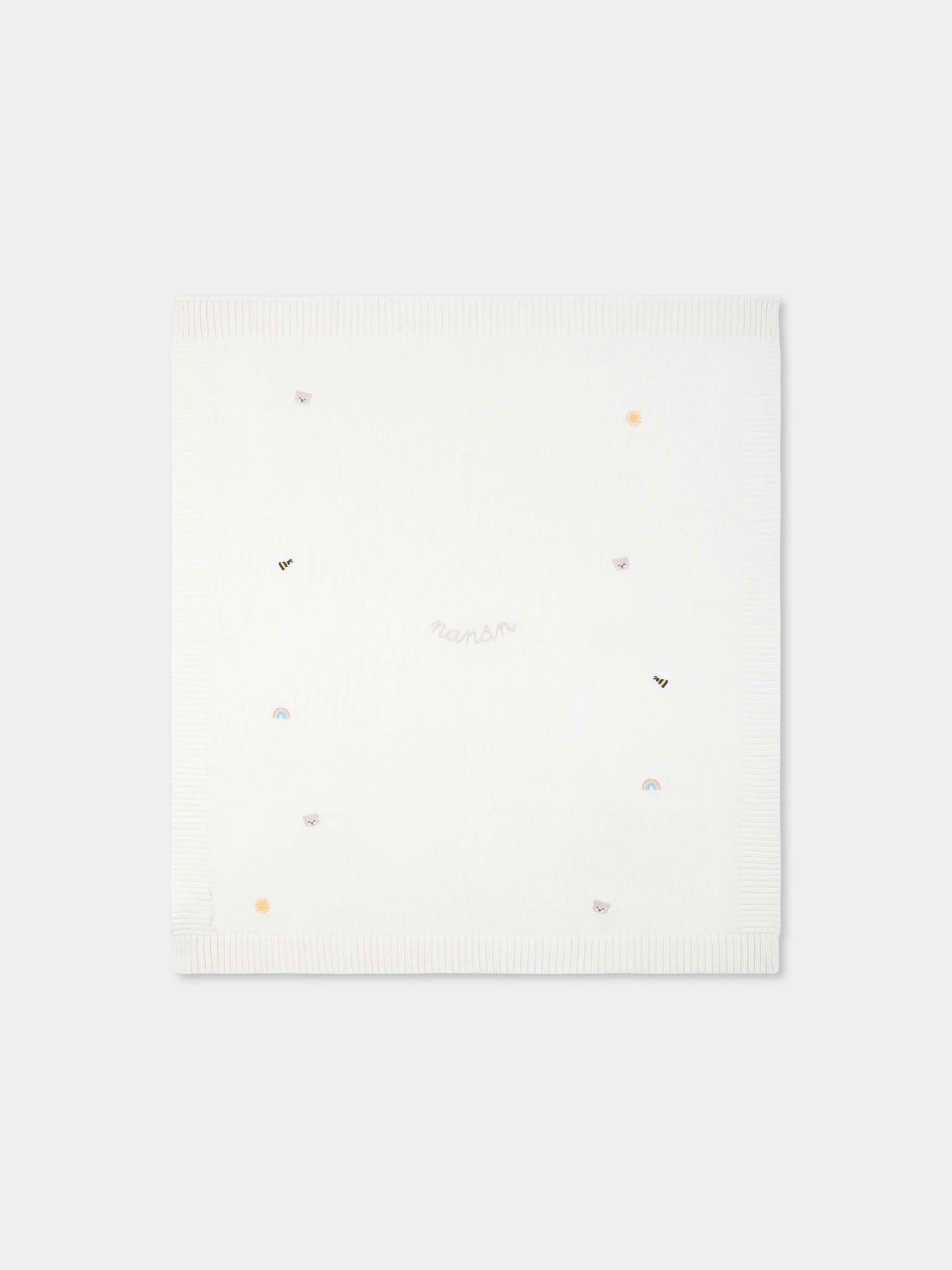 Ivory blanket for babykids with bees