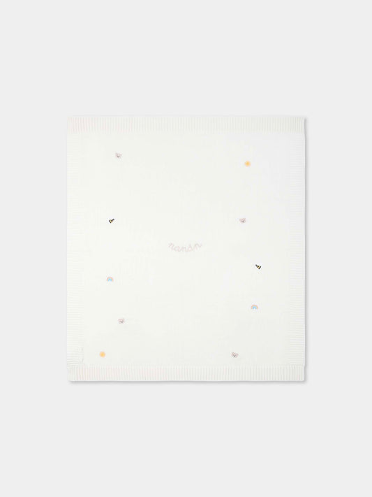 Ivory blanket for babykids with bees