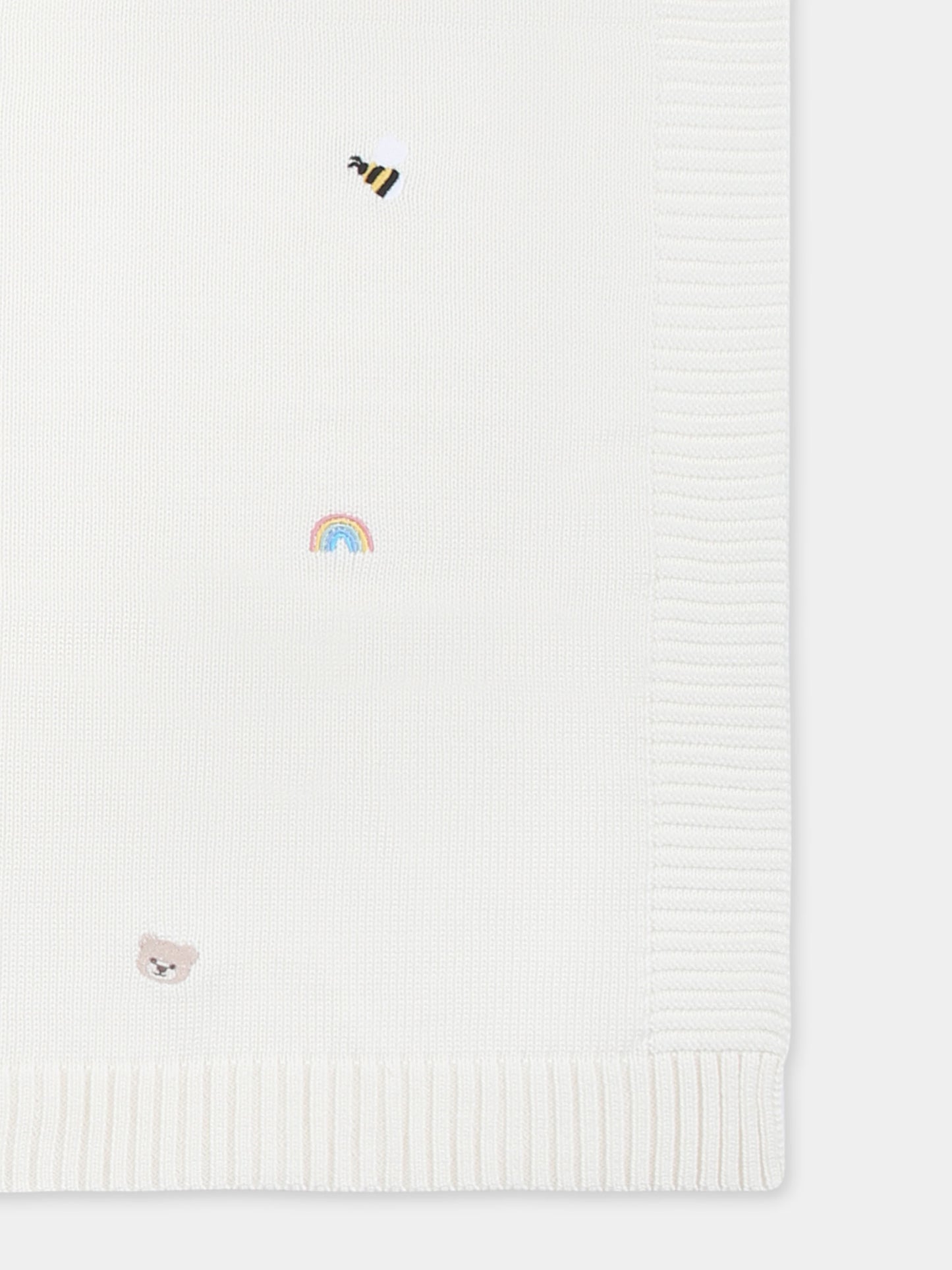 Ivory blanket for babykids with bees