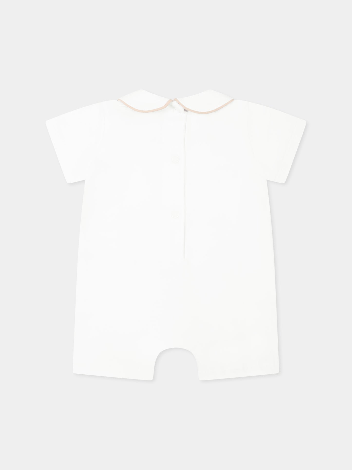 Pagliaccetto bianco per neonati con api e logo,Nanán,E25011B