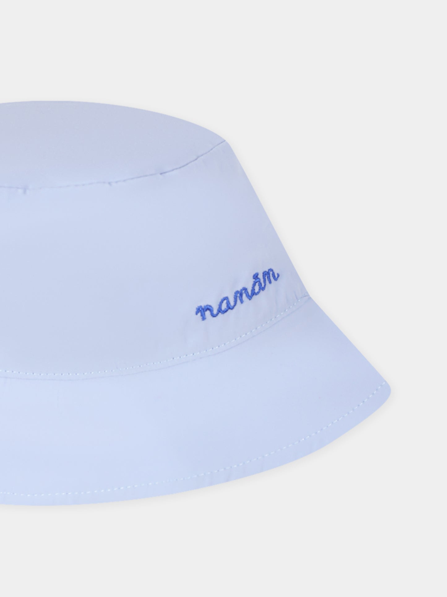 Light blue cloche for baby boy with logo