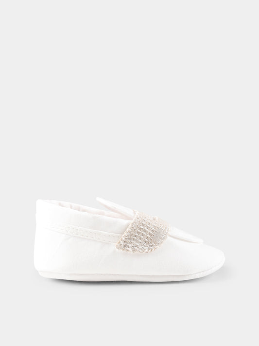 Mocassini bianchi per neonato,Nanán,E25238BE