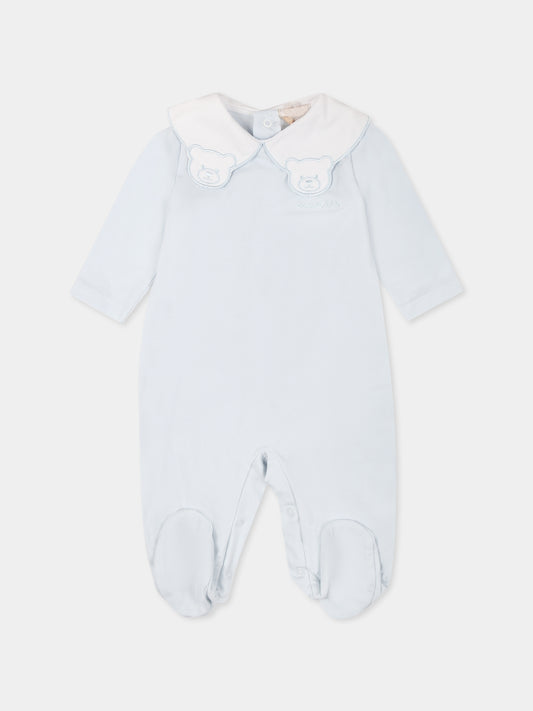 Tutina celeste per neonato con orsetti e logo,Nanán,E25576A