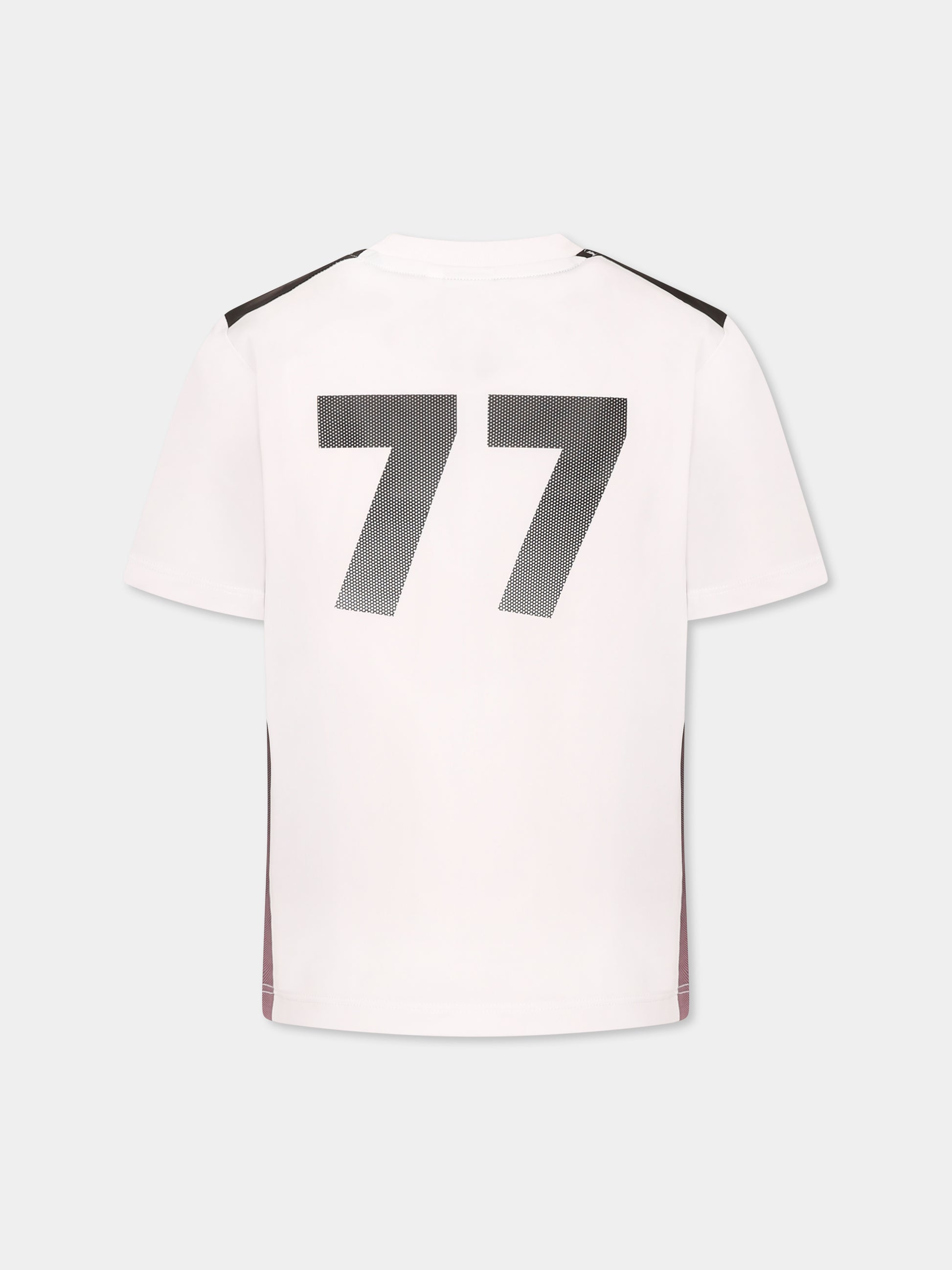 T-shirt bianca per bambino con stemmi,Boss,J52691 10P