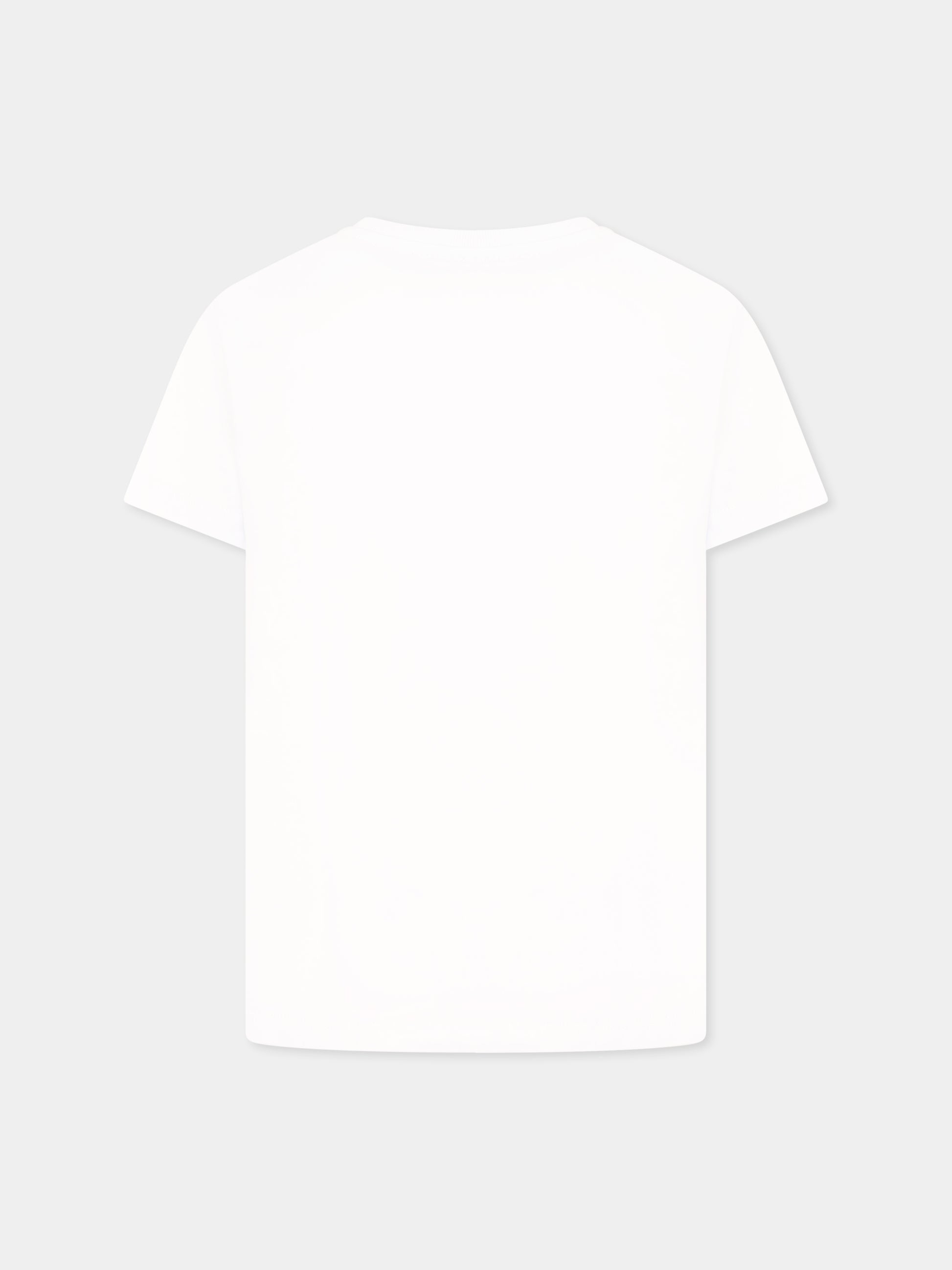 T-shirt bianca per bambina con unicorno,Mousse Kids,SKTS372W