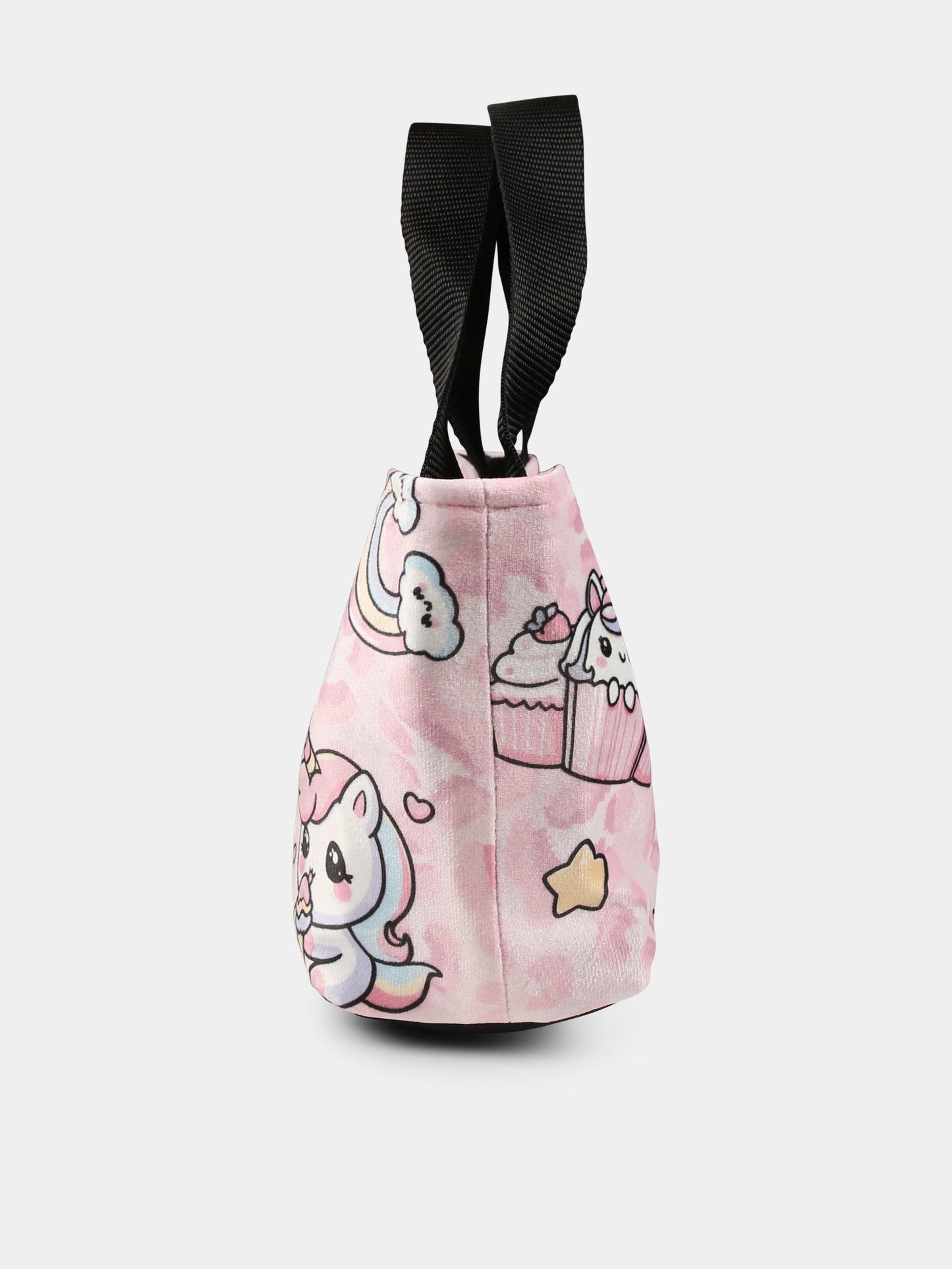 Borsa rosa per bambina con unicorno all over,Mousse Kids,SKLB372