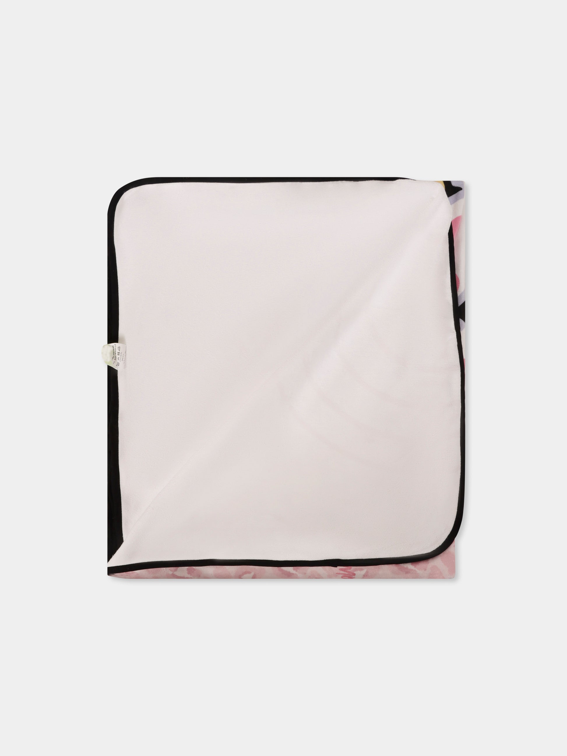 Telo mare rosa per bambina con unicorno e logo,Mousse Kids,SKTM372