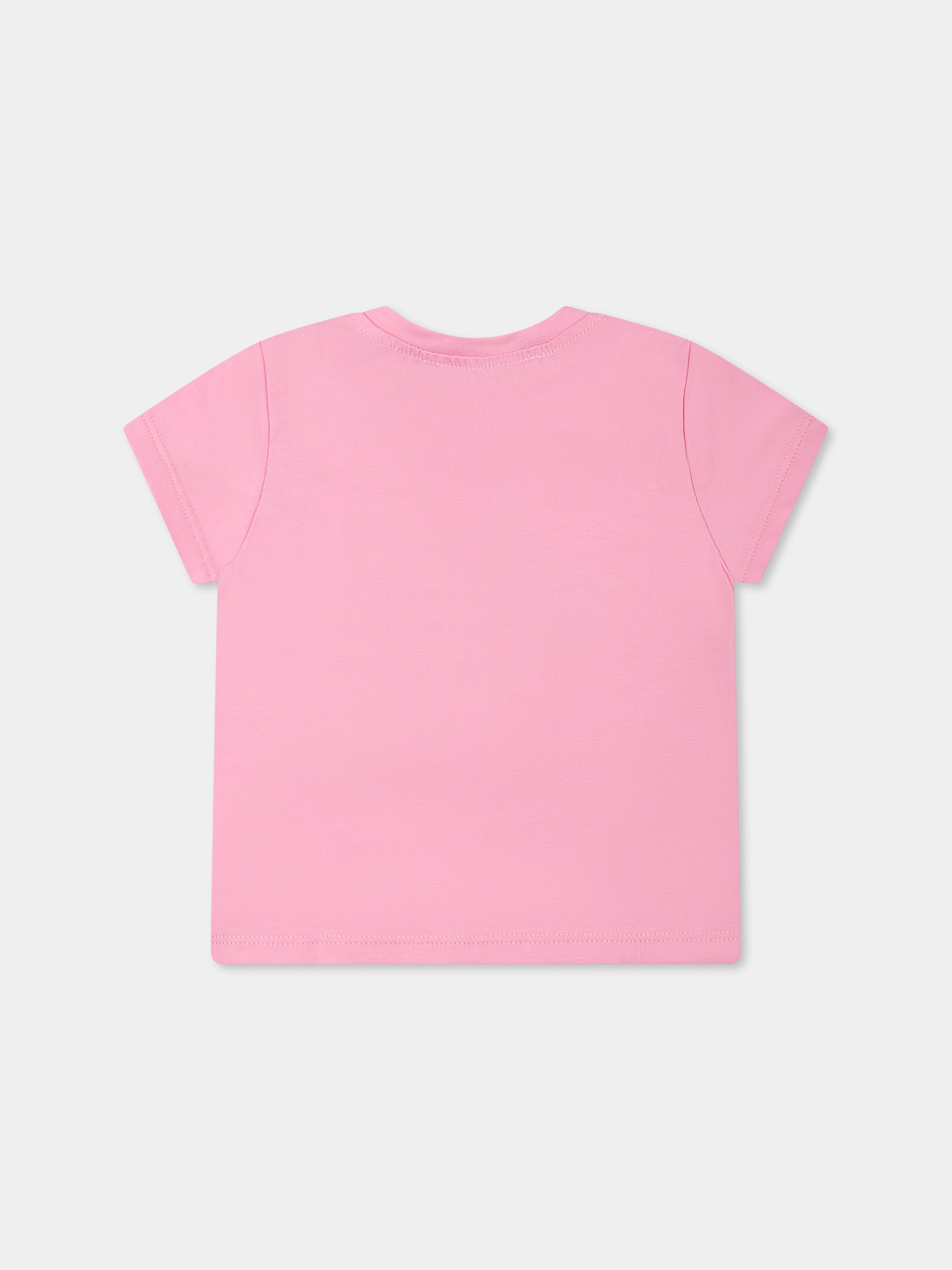 T-shirt rosa per neonata con unicorno,Mousse Kids,SKNTS372P