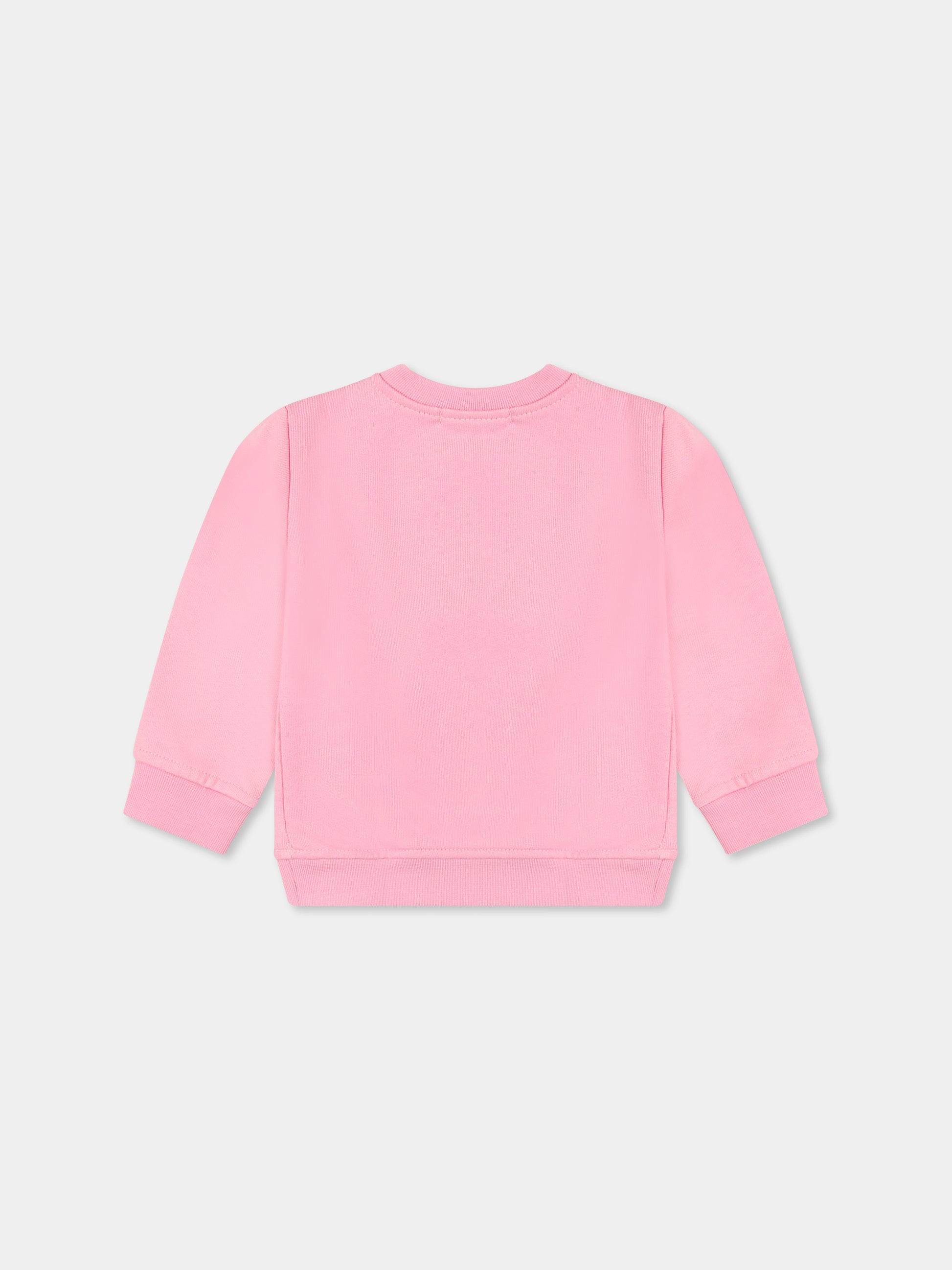 Felpa rosa per neonata con unicorno,Mousse Kids,SKNFG372P