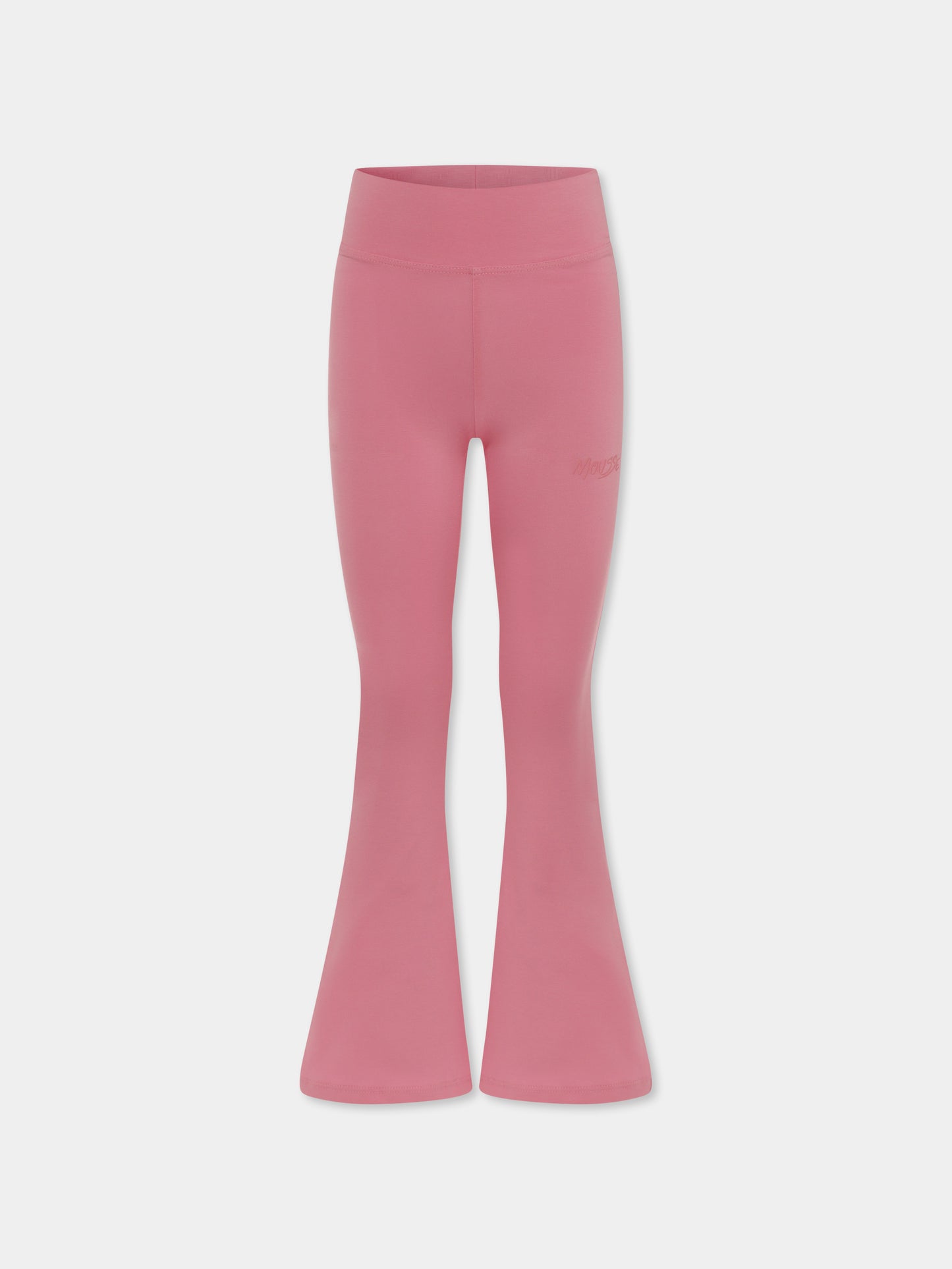 Pink leggings for girl with logo