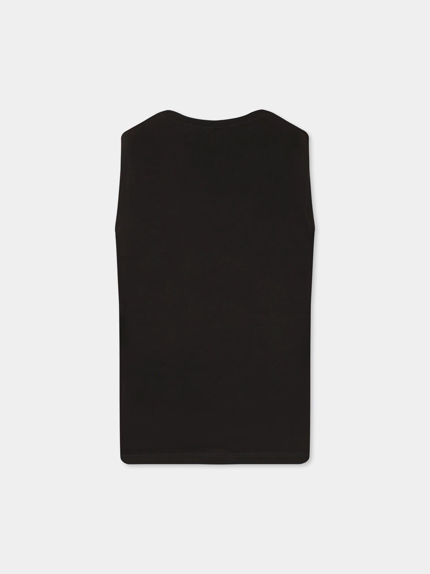 Canotta nera per bambino con squalo,Mousse Kids,SKCT382B