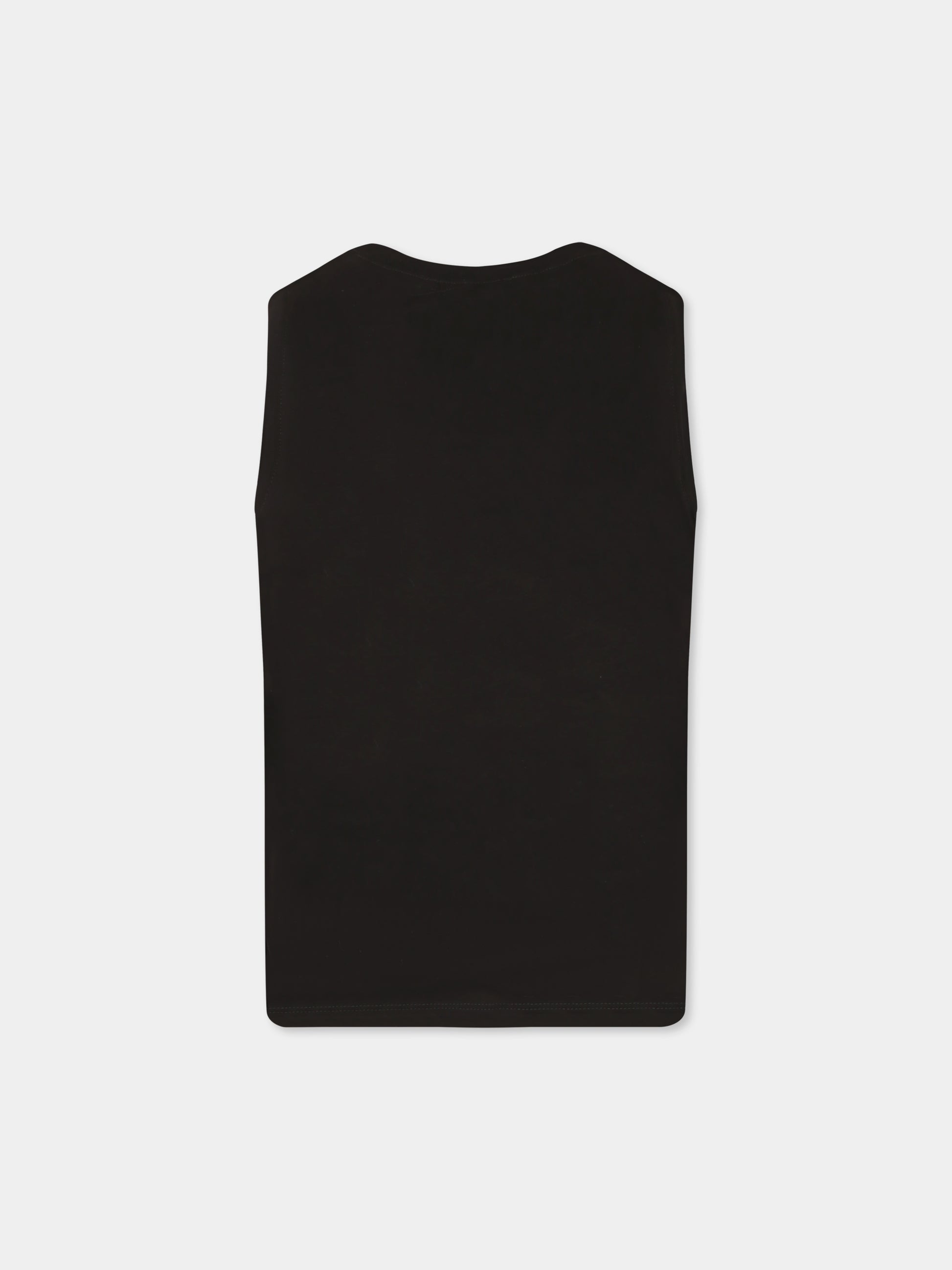 Canotta nera per bambino con squalo,Mousse Kids,SKCT382B