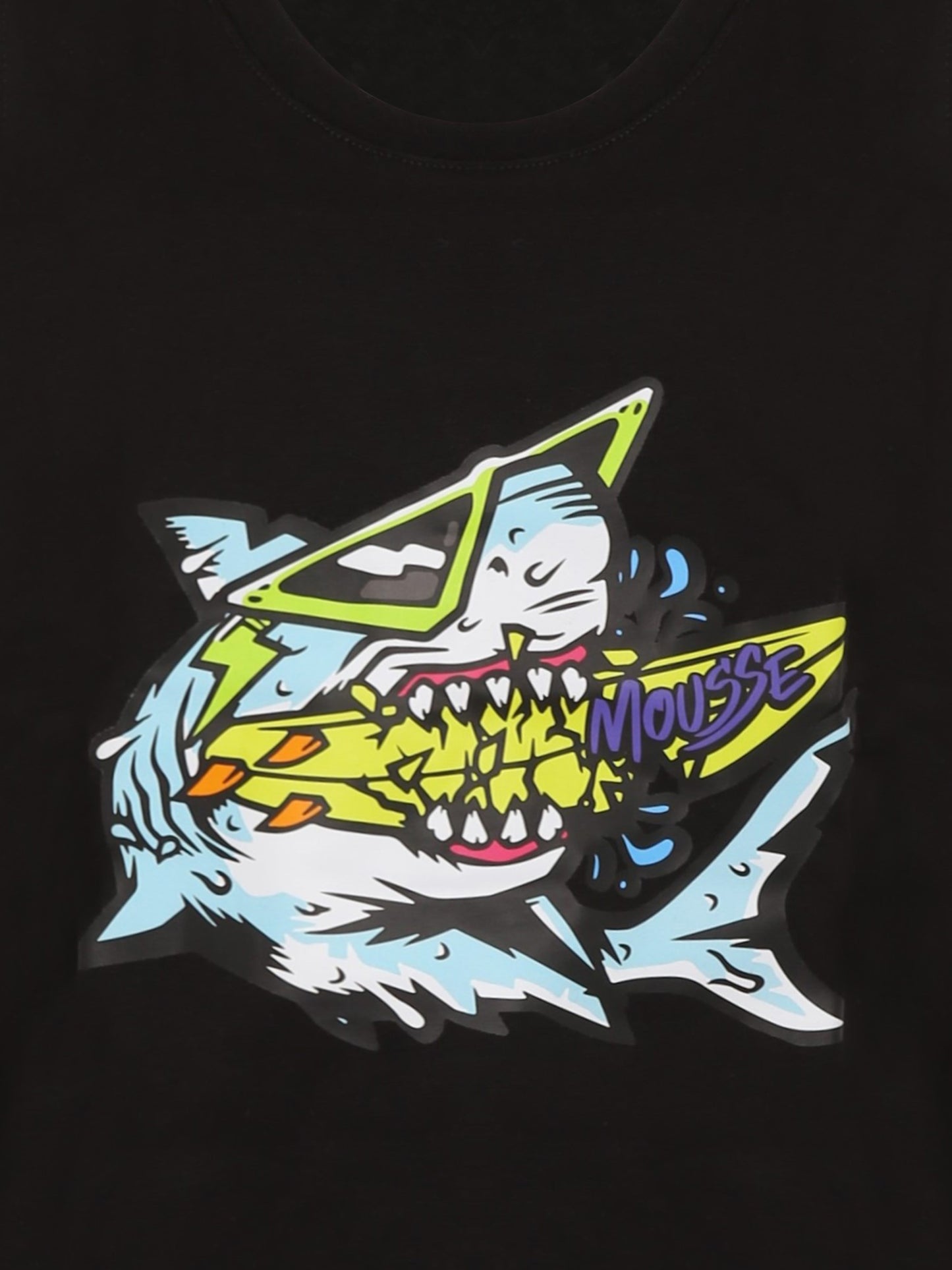 Canotta nera per bambino con squalo,Mousse Kids,SKCT382B