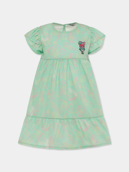 Green dress for girl with doll