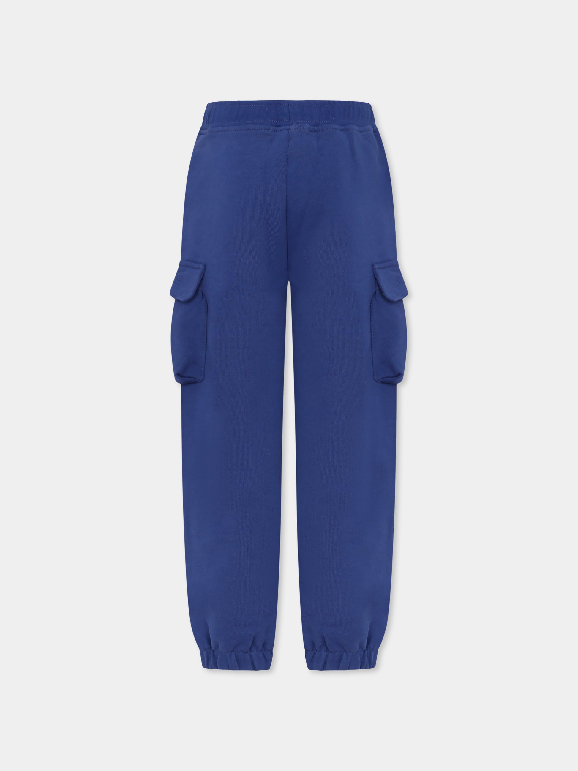 Pantaloni blu per bambino con logo,Mousse Kids,SKPCROL