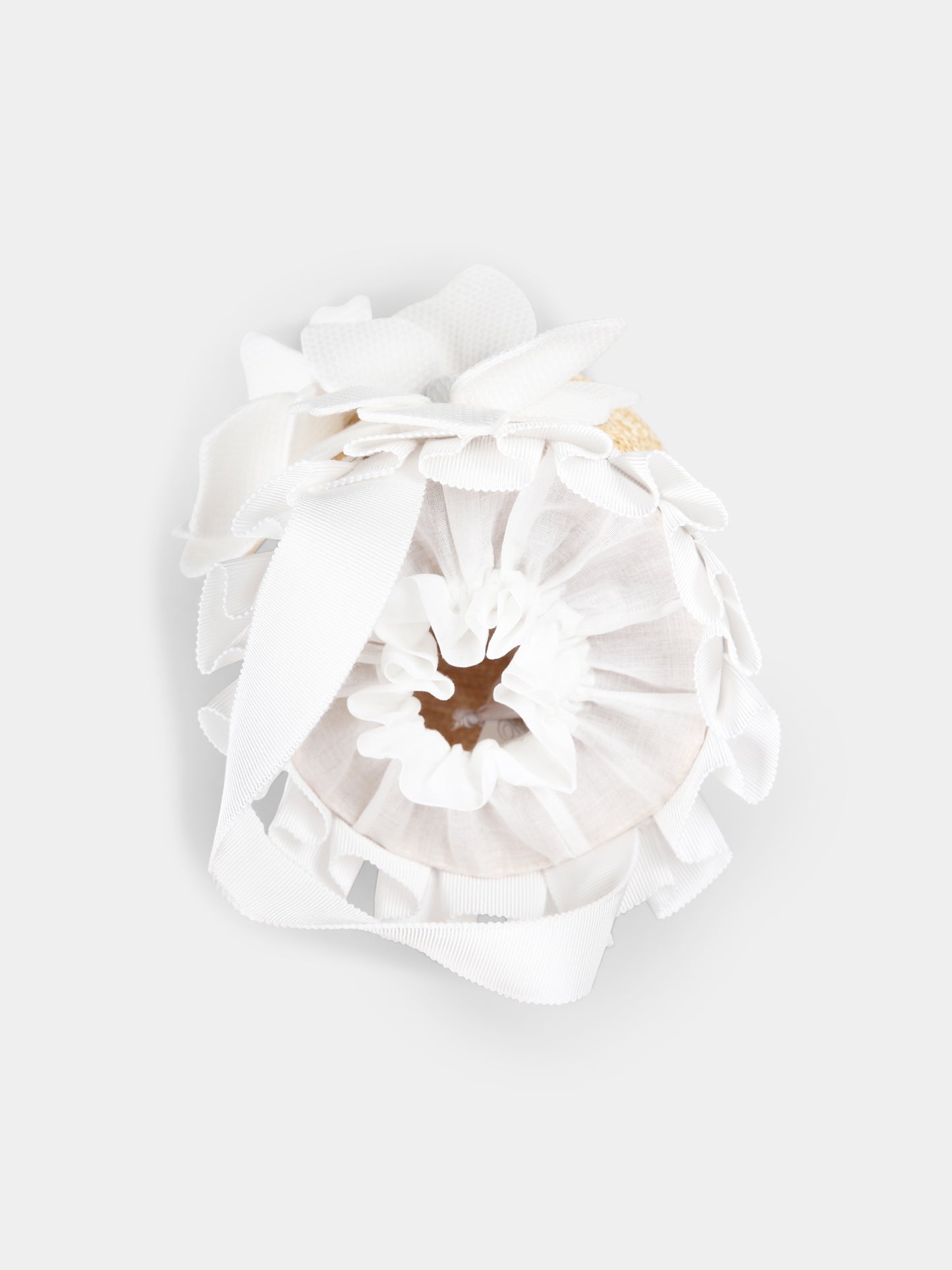 Borsa di paglia beige per bambina con fiori,Raffaella,CESTINO PER ABITO PANTELLERIA