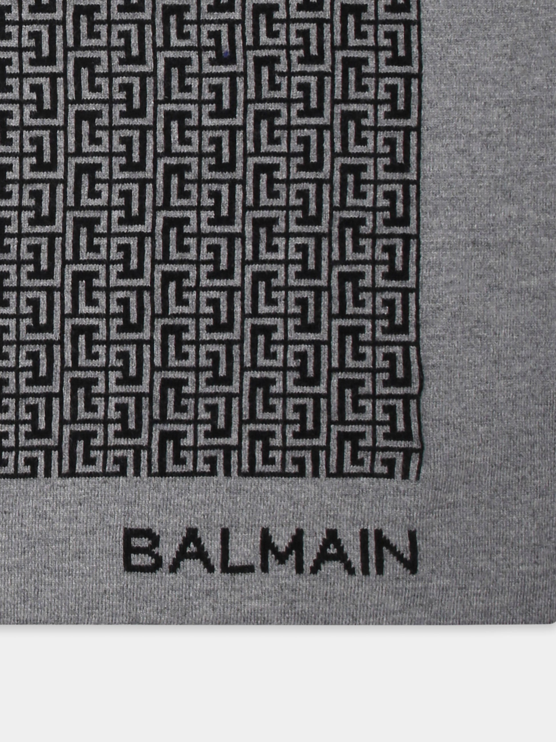 Coperta grigia per neonati con labirinto Balmain,Balmain Kids,BT0530 W0122 930GR
