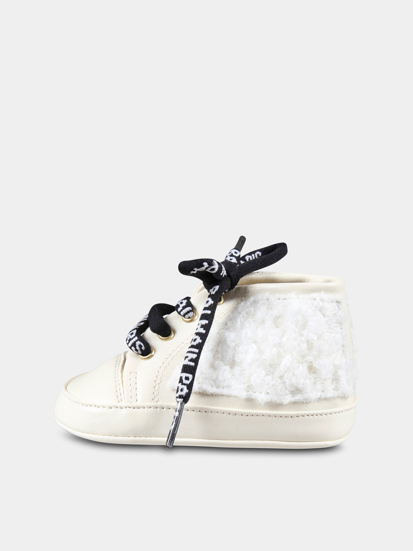 Sneakers avorio per neonati con logo,Balmain Kids,BT0586 Z1631 102