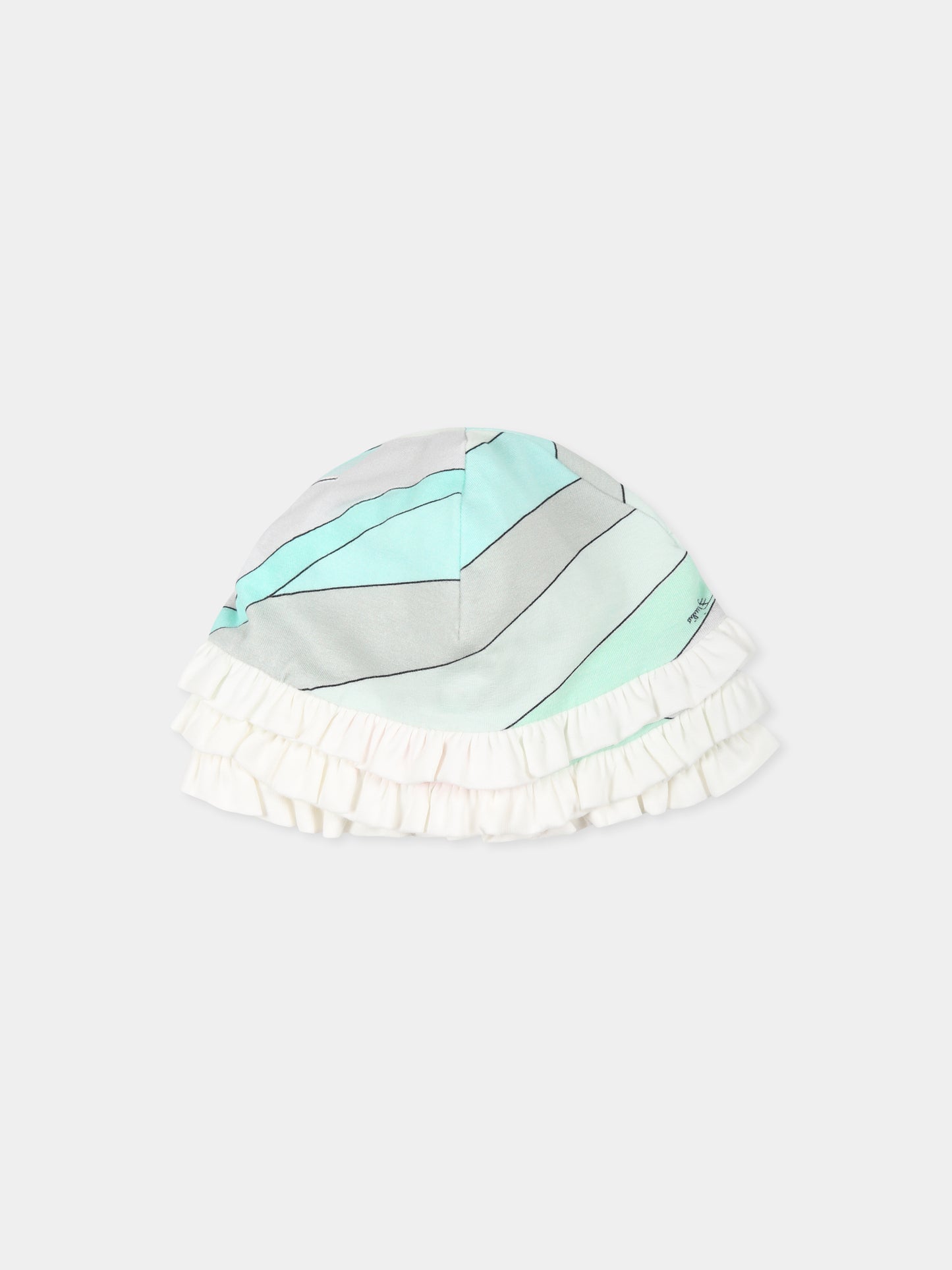 Set bianco per neonata con stampa marmo,Emilio Pucci Junior,PTB030 J0311 631MC