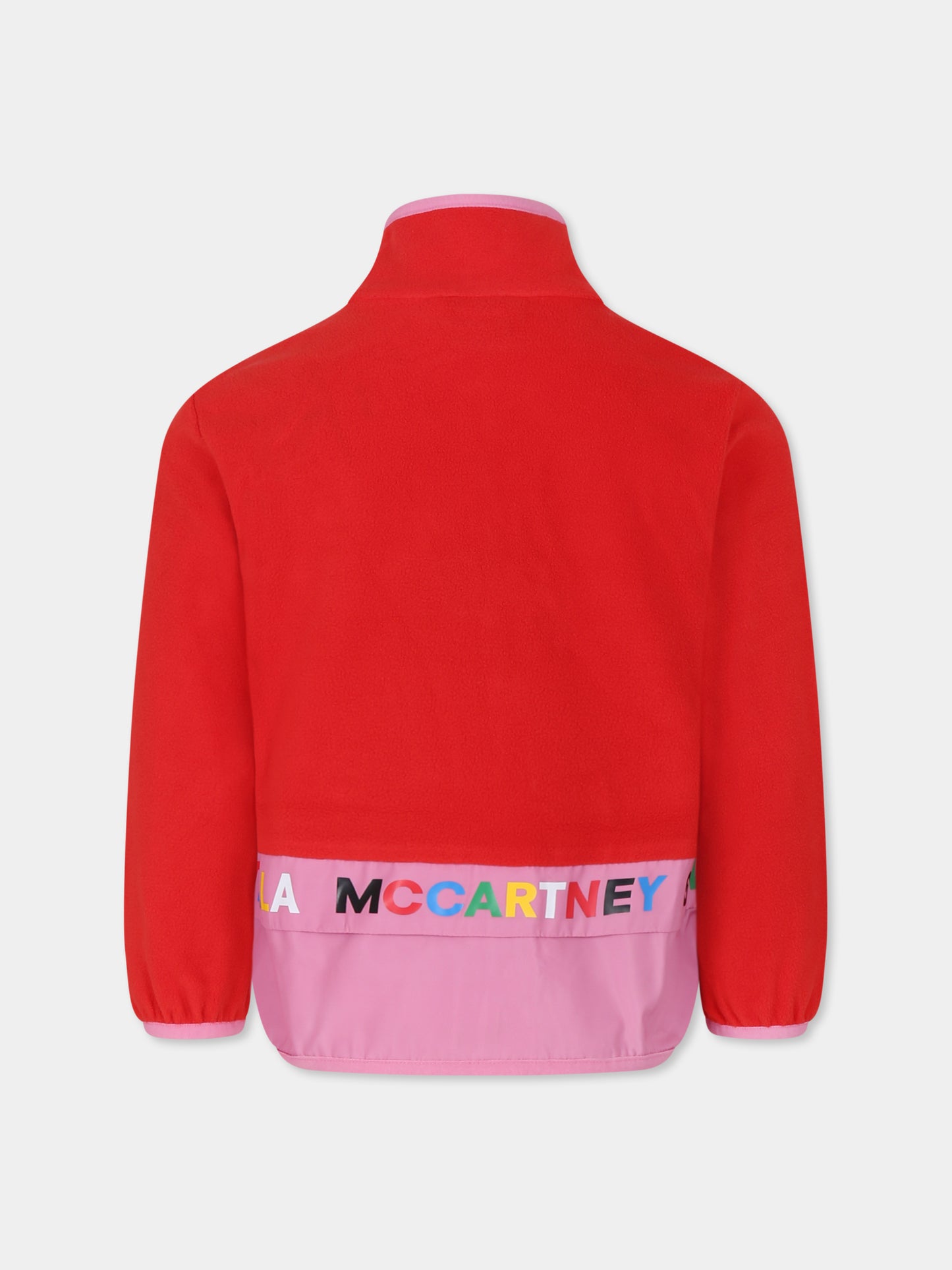 Felpa rossa per bambina con logo,Stella Mccartney Kids,TT4C20 Z0436 412