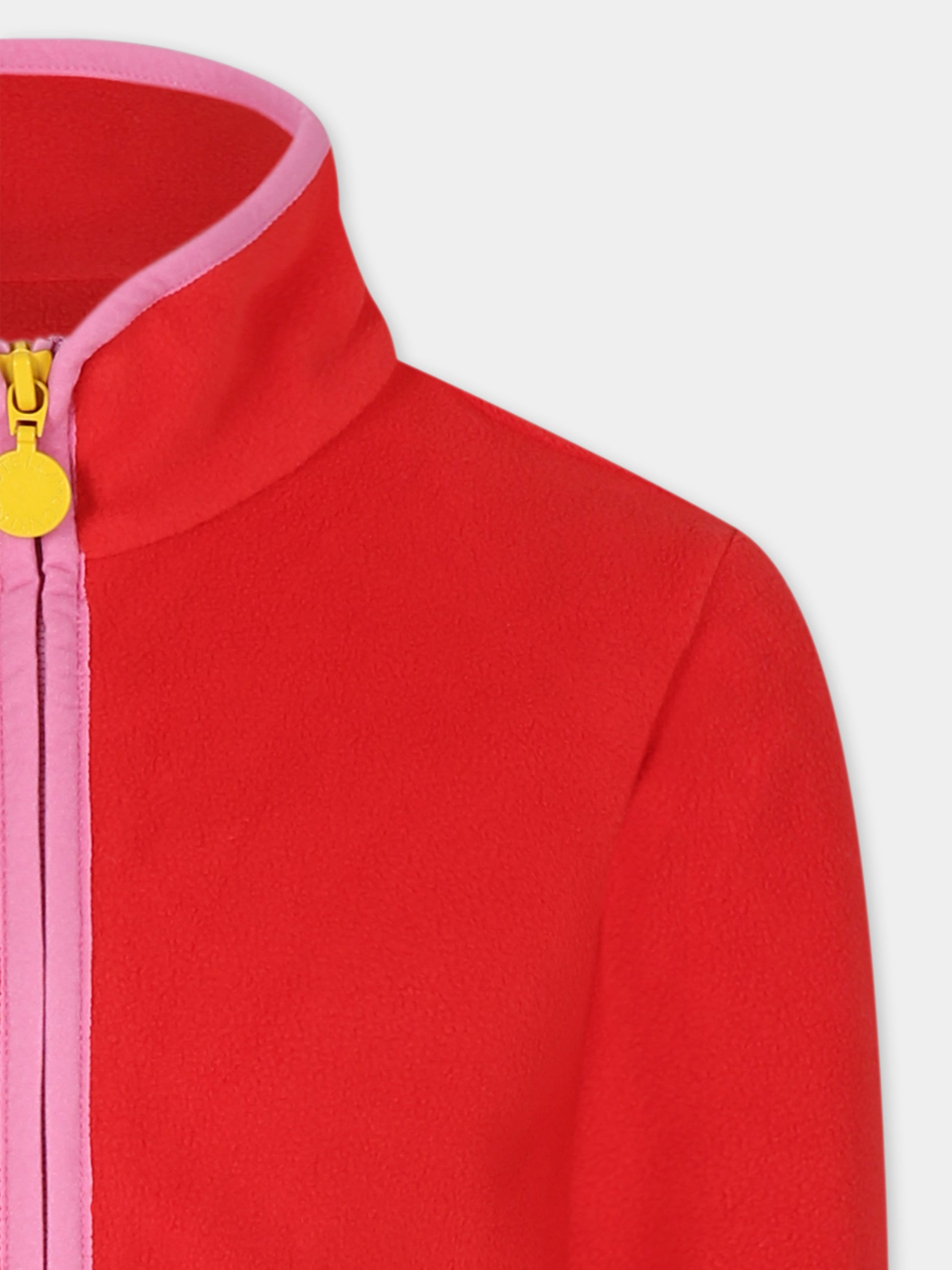 Felpa rossa per bambina con logo,Stella Mccartney Kids,TT4C20 Z0436 412