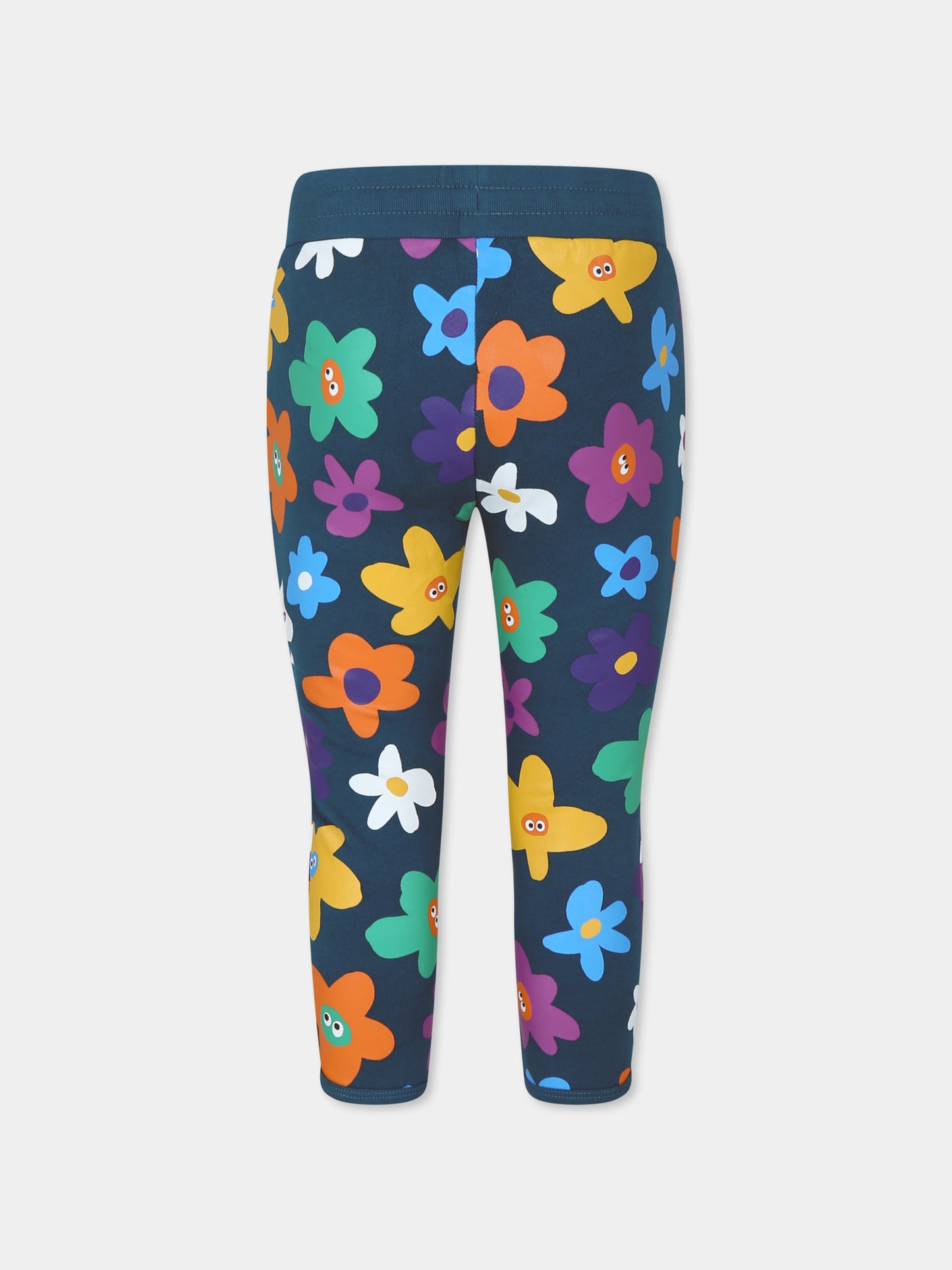 Pantaloni verdi per bambina con stampa fiori,Stella Mccartney Kids,TT6C20 Z1332 619MC