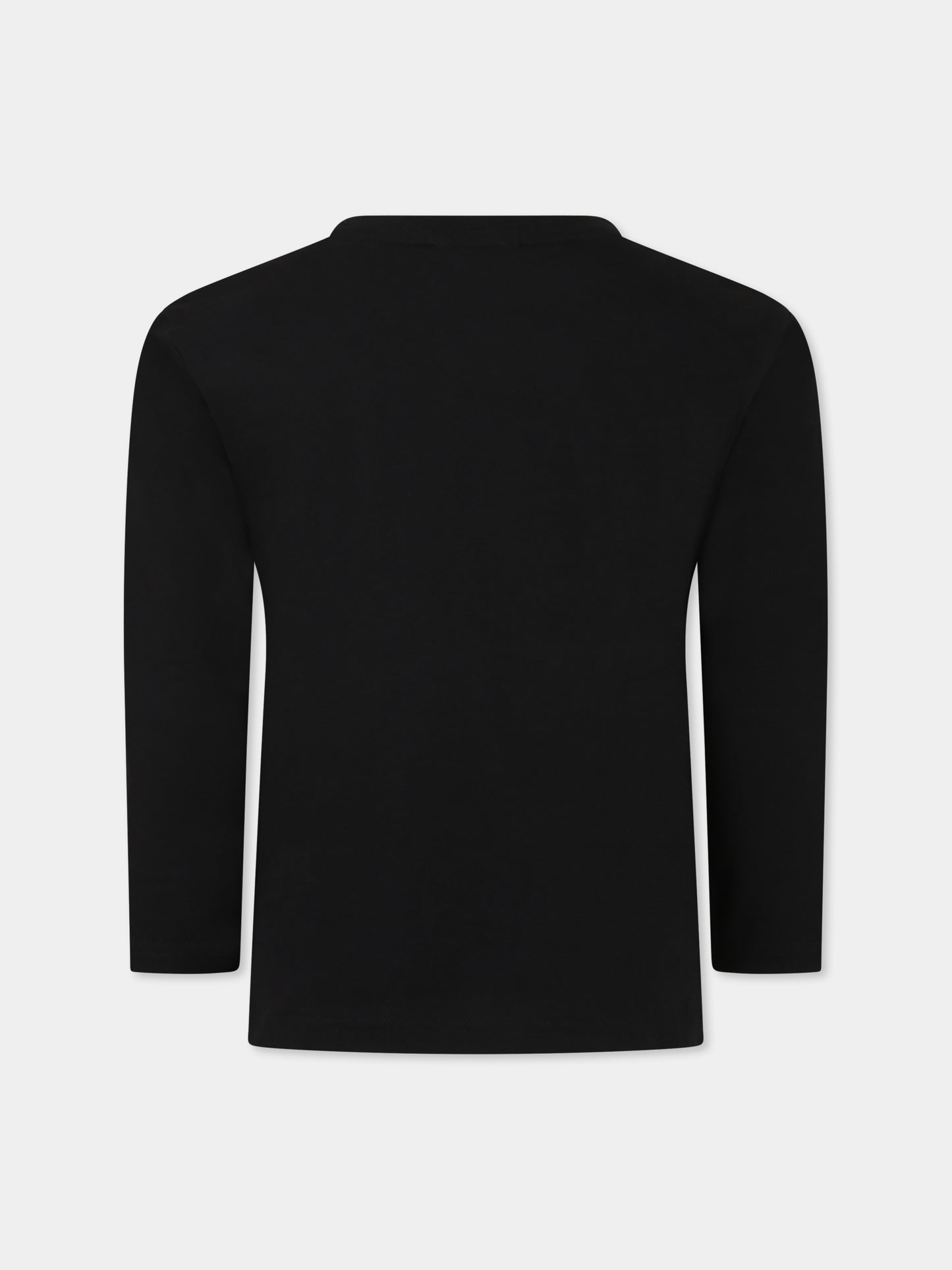 T-shirt nera per bambino con logo,Boss,J25O68 09B