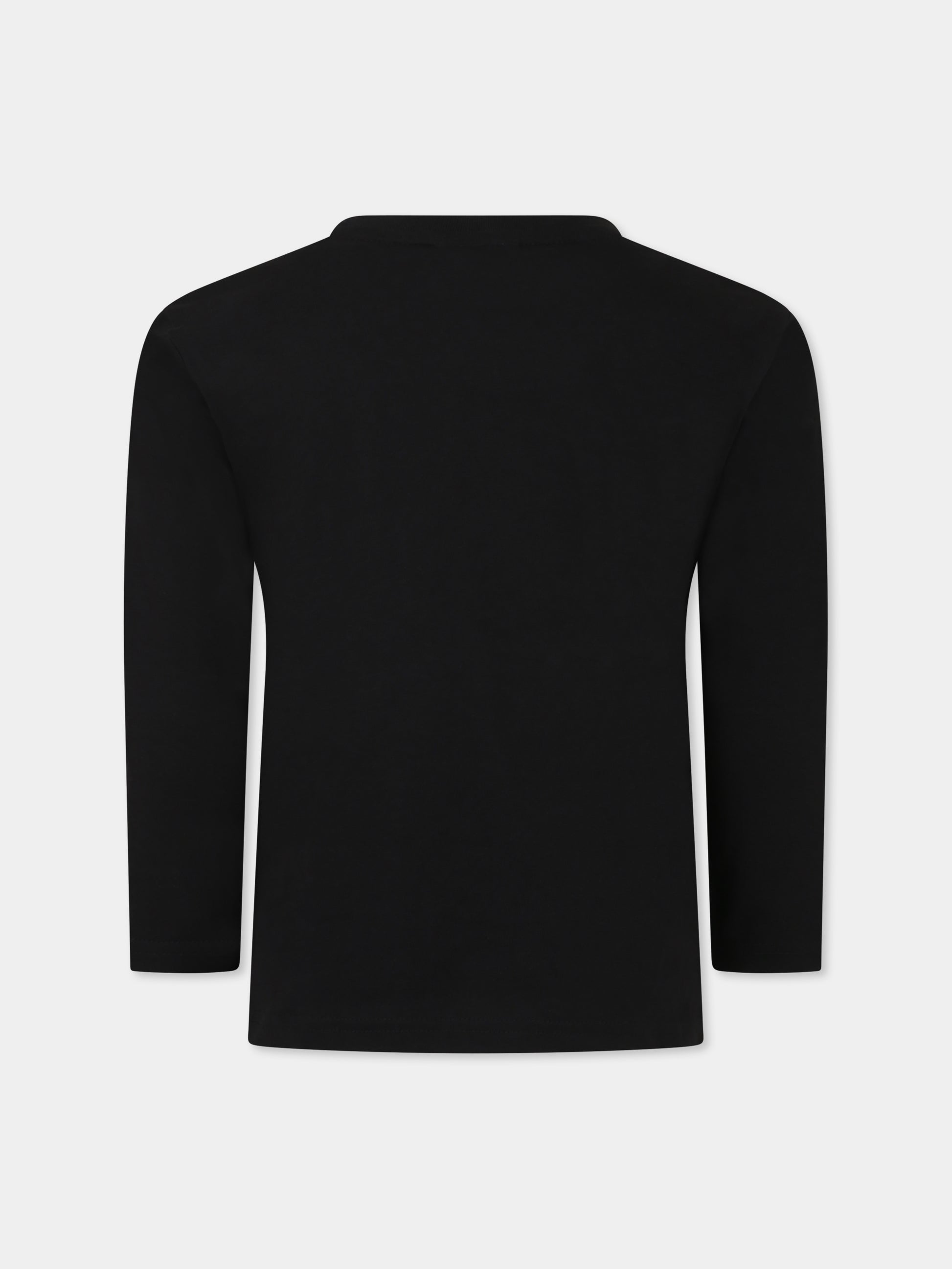 T-shirt nera per bambino con logo,Boss,J25O68 09B