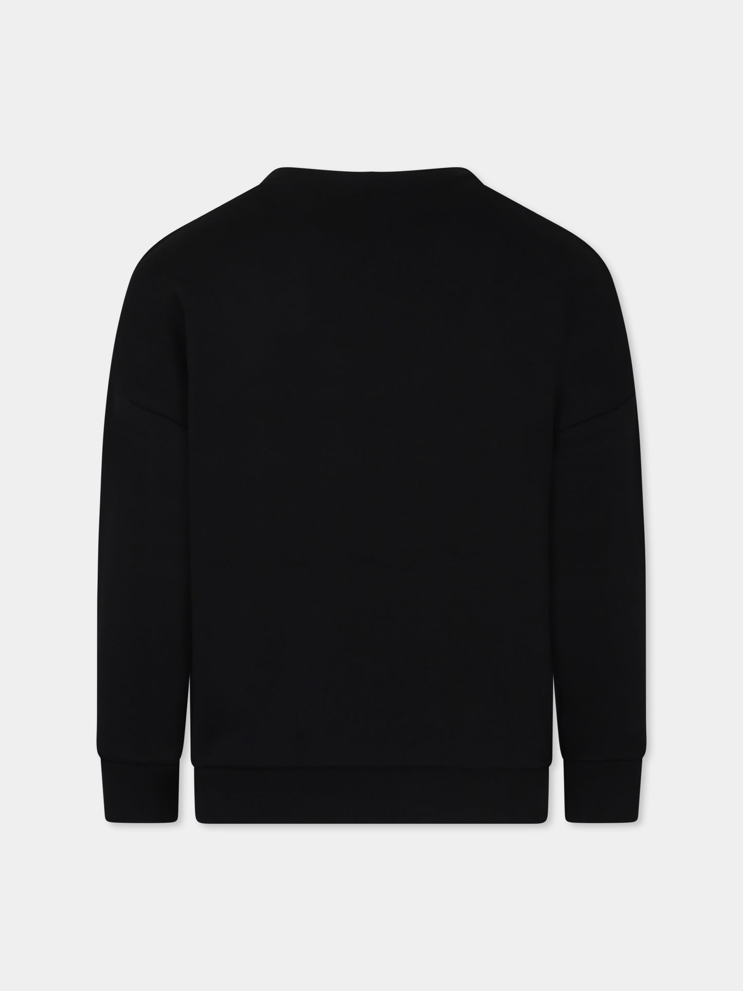 Felpa nera per bambino con logo,Boss,J25Q13 09B