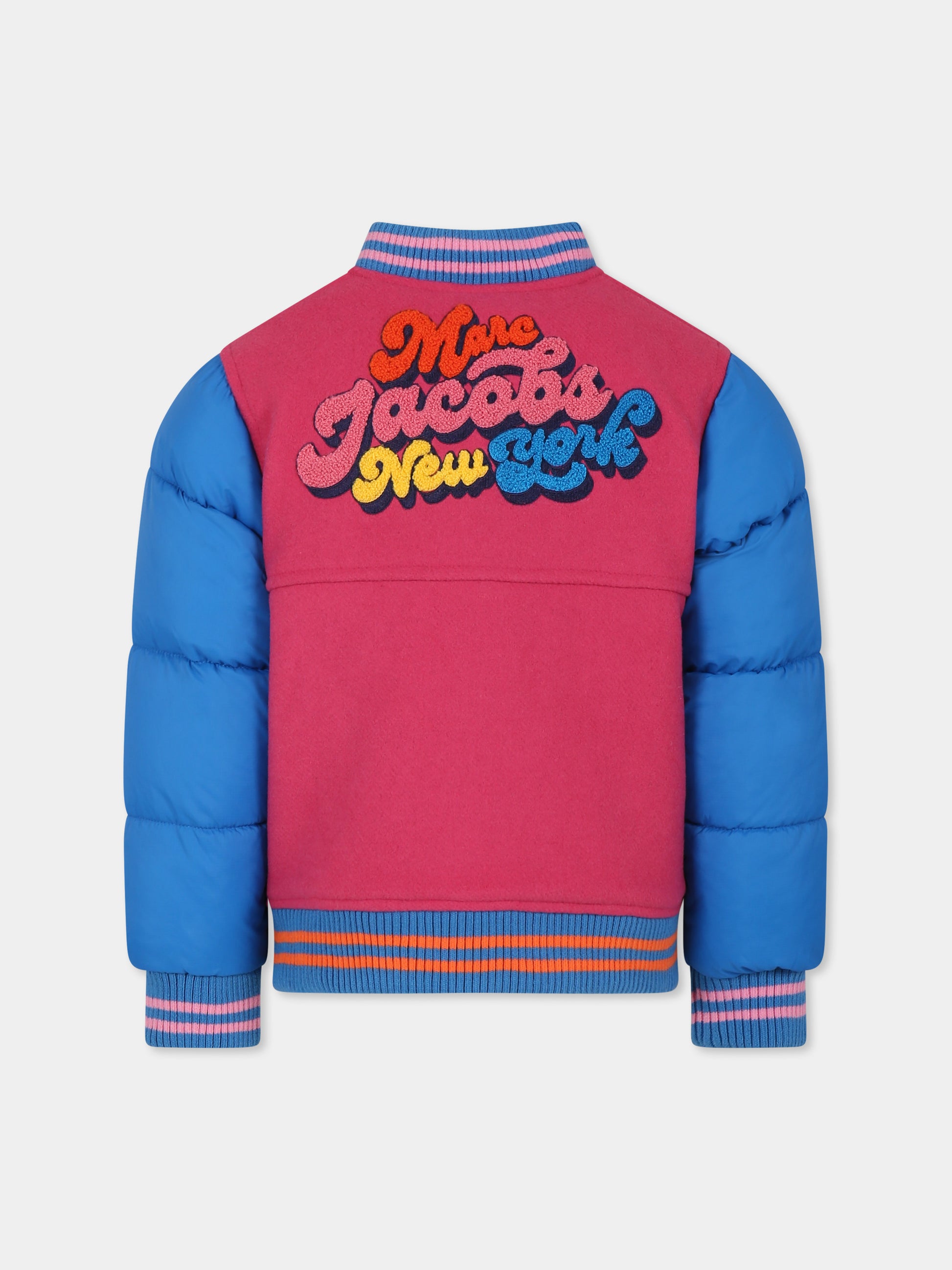 Bomber rosa per bambina con logo,Marc Jacobs,W16155 494
