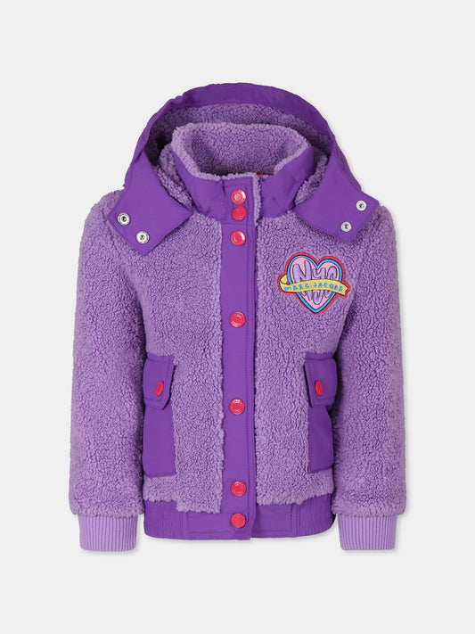 Giacca viola per bambina con logo,Marc Jacobs,W16161 919