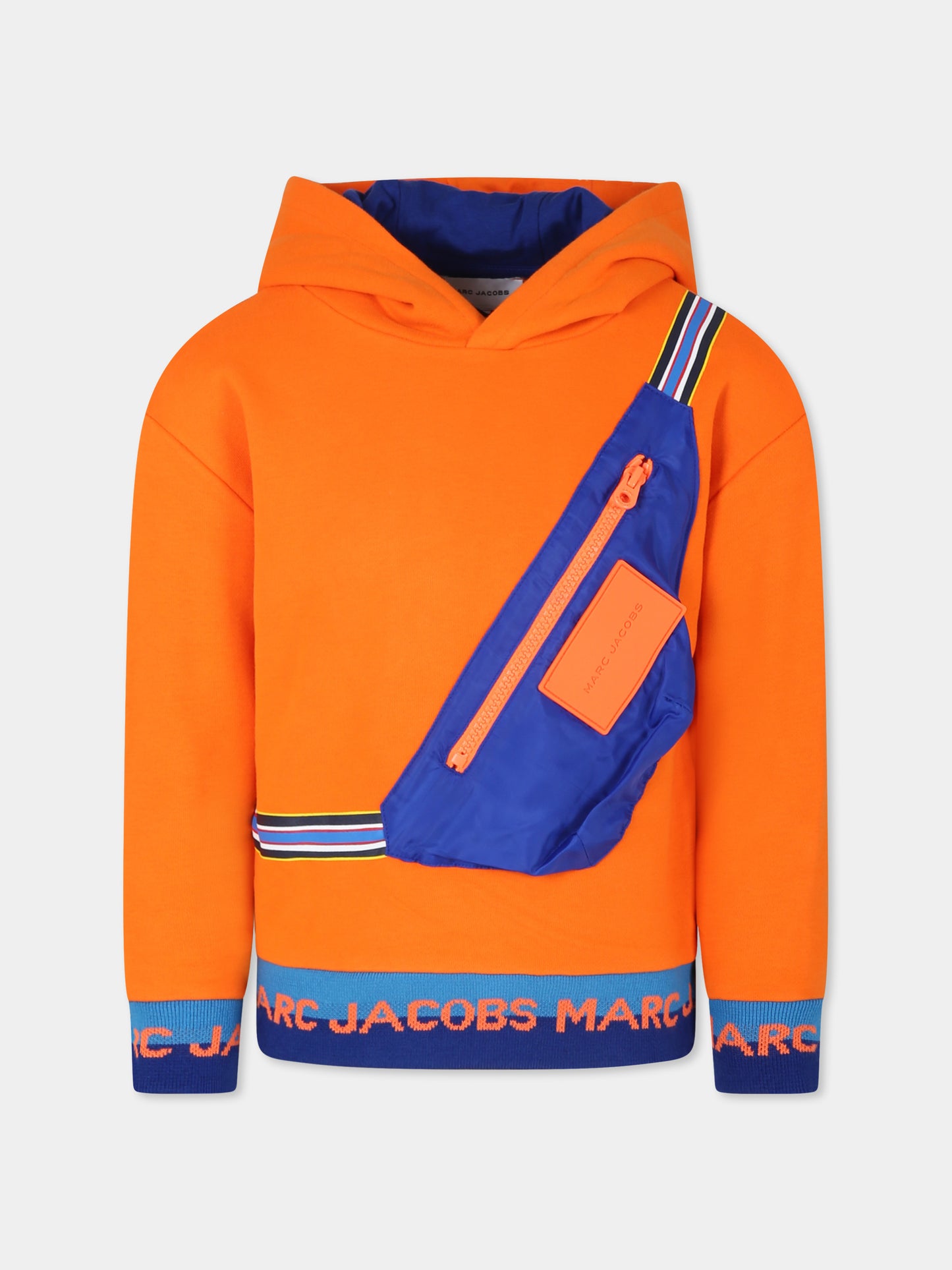 Felpa arancione per bambino con stampa marsupio,Marc Jacobs,W25622 403