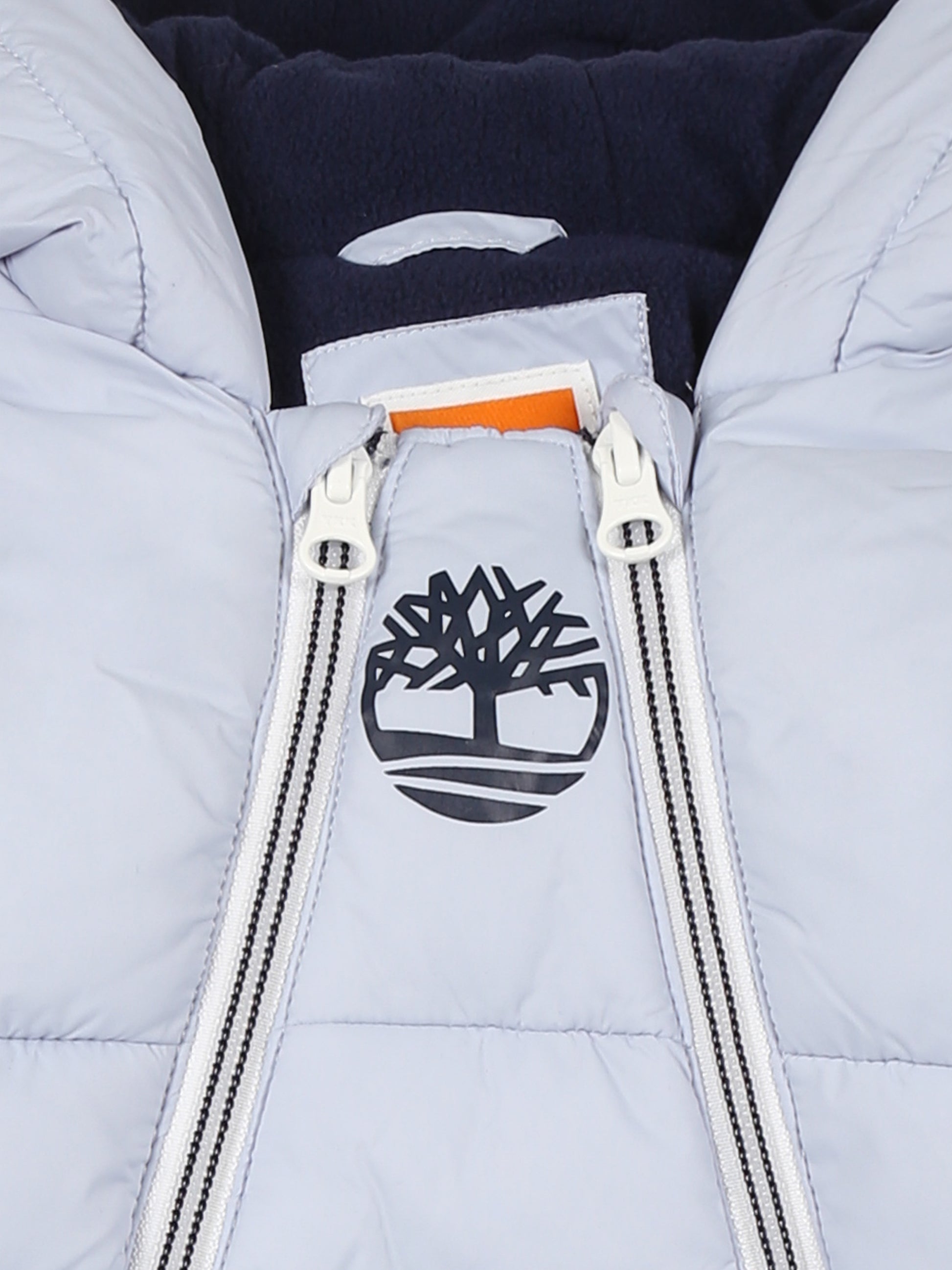 Piumino celeste per neonato con albero,Timberland,T96263 781