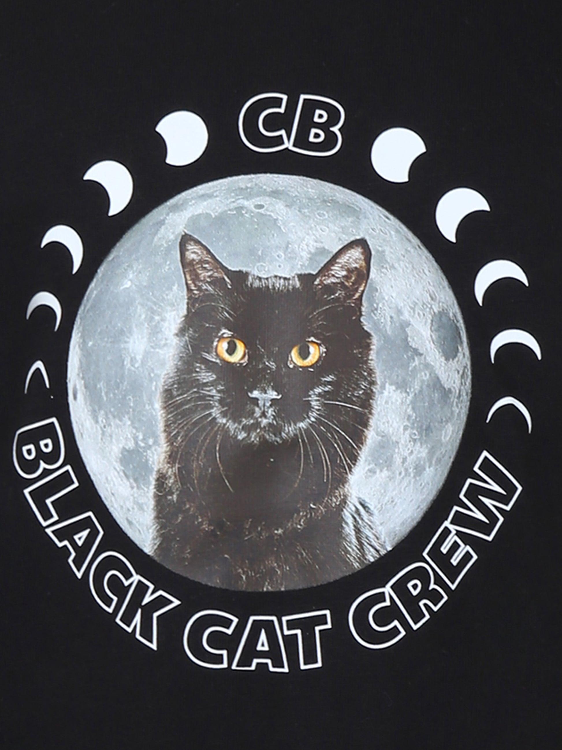 T-shirt nera Black Cat Crew per bambini,Coccolebimbi Limited,BLACKCATCREW-TSHIRT_J