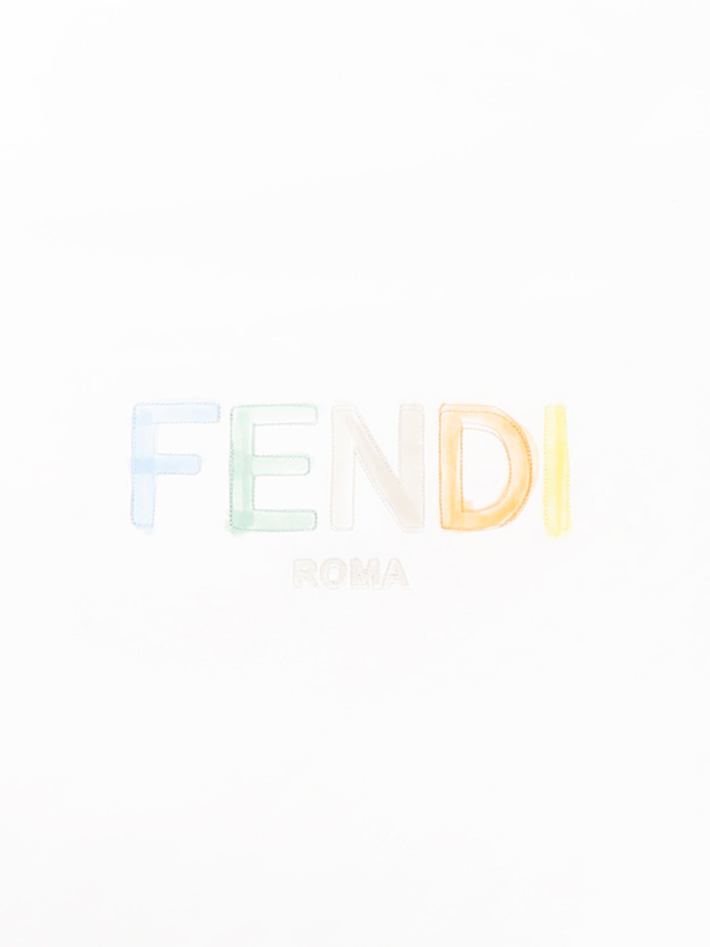 Coperta bianca per neonati con logo,Fendi Kids,BUJ304 ST8 F19J5