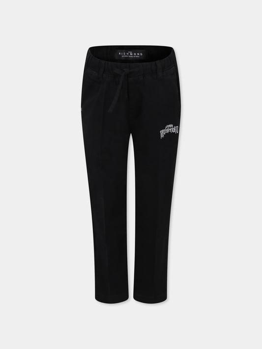 Pantaloni neri per bambino,Richmond,RBA24076PA BLACK