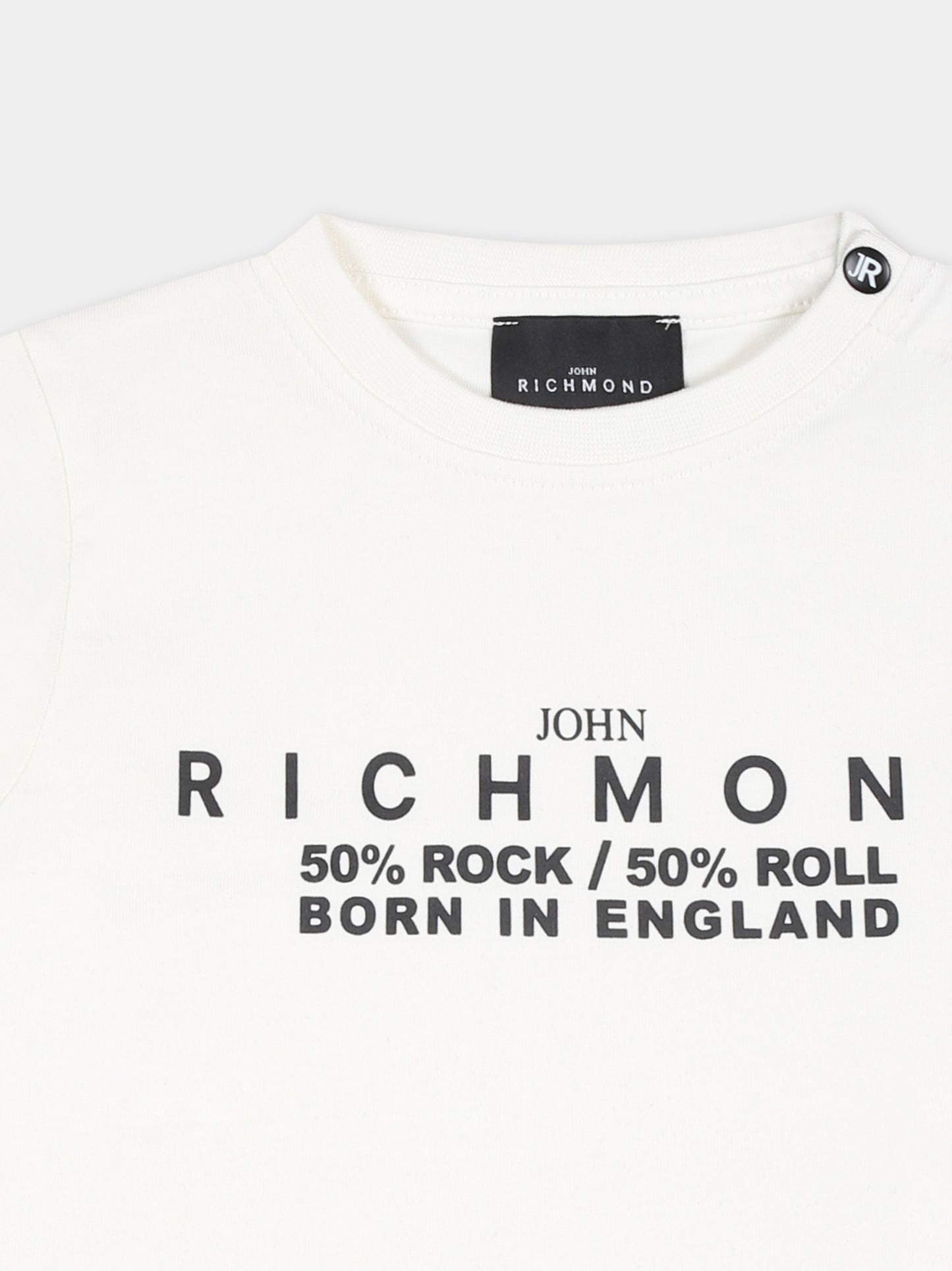 T-shirt bianca per neonato con logo,Richmond,RIA24034TS OFF-WHITE