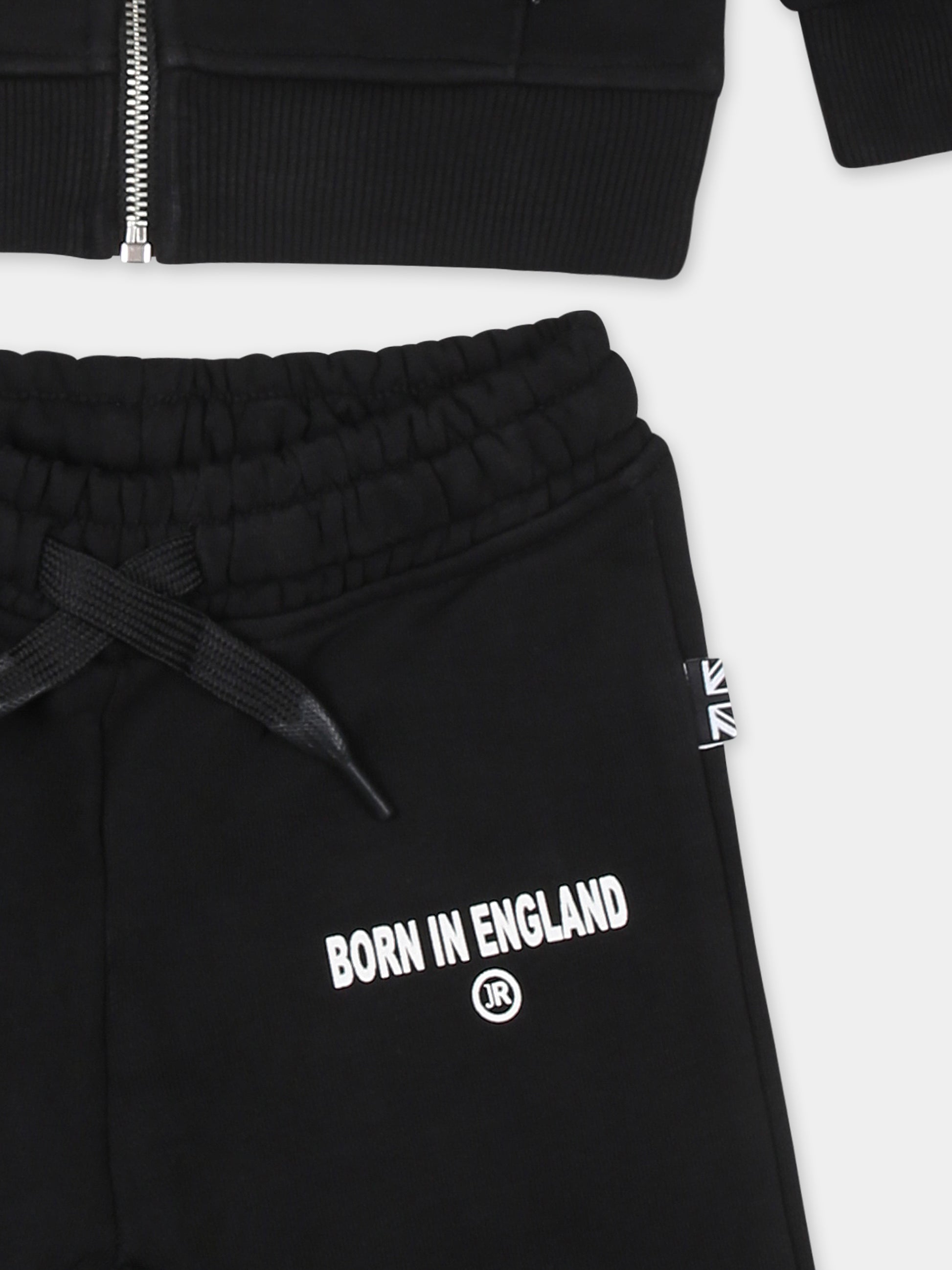 Completo nero per neonato con logo,Richmond,RIA24036CF BLACK