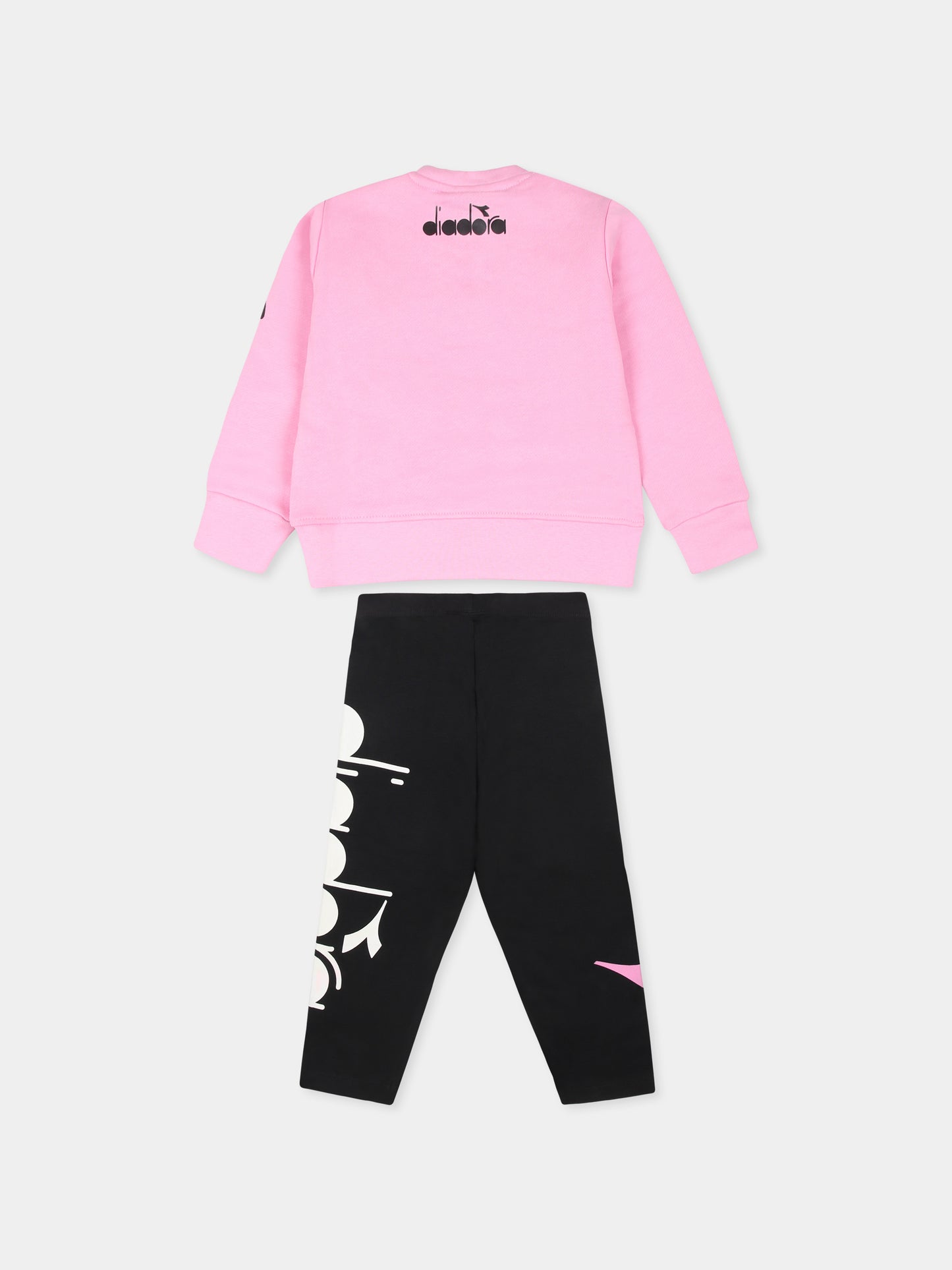 Completo rosa per neonata con logo,Diadora Kids,F3DINGSL183