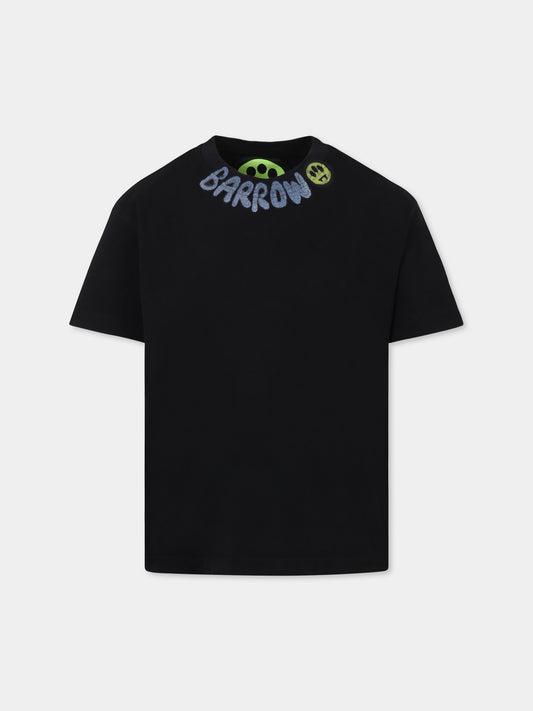 Black t-shirt for kids with logo