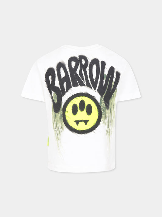 T-shirt bianca per bambini con Angel smile,Barrow,F4BKJUTH069 002