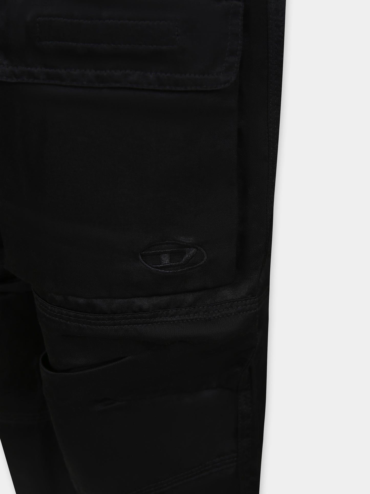 Pantaloni neri per bambino con logo,Diesel,J01949- KXBMX K900