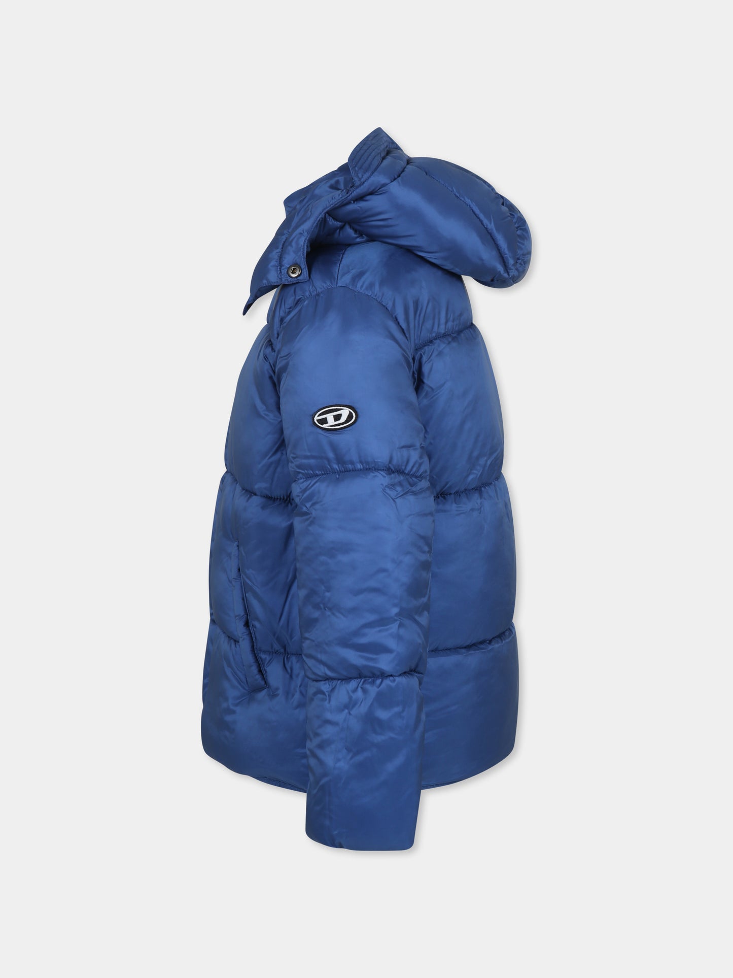 Piumino blu per bambini con logo,Diesel,J02090 KXBNB K843