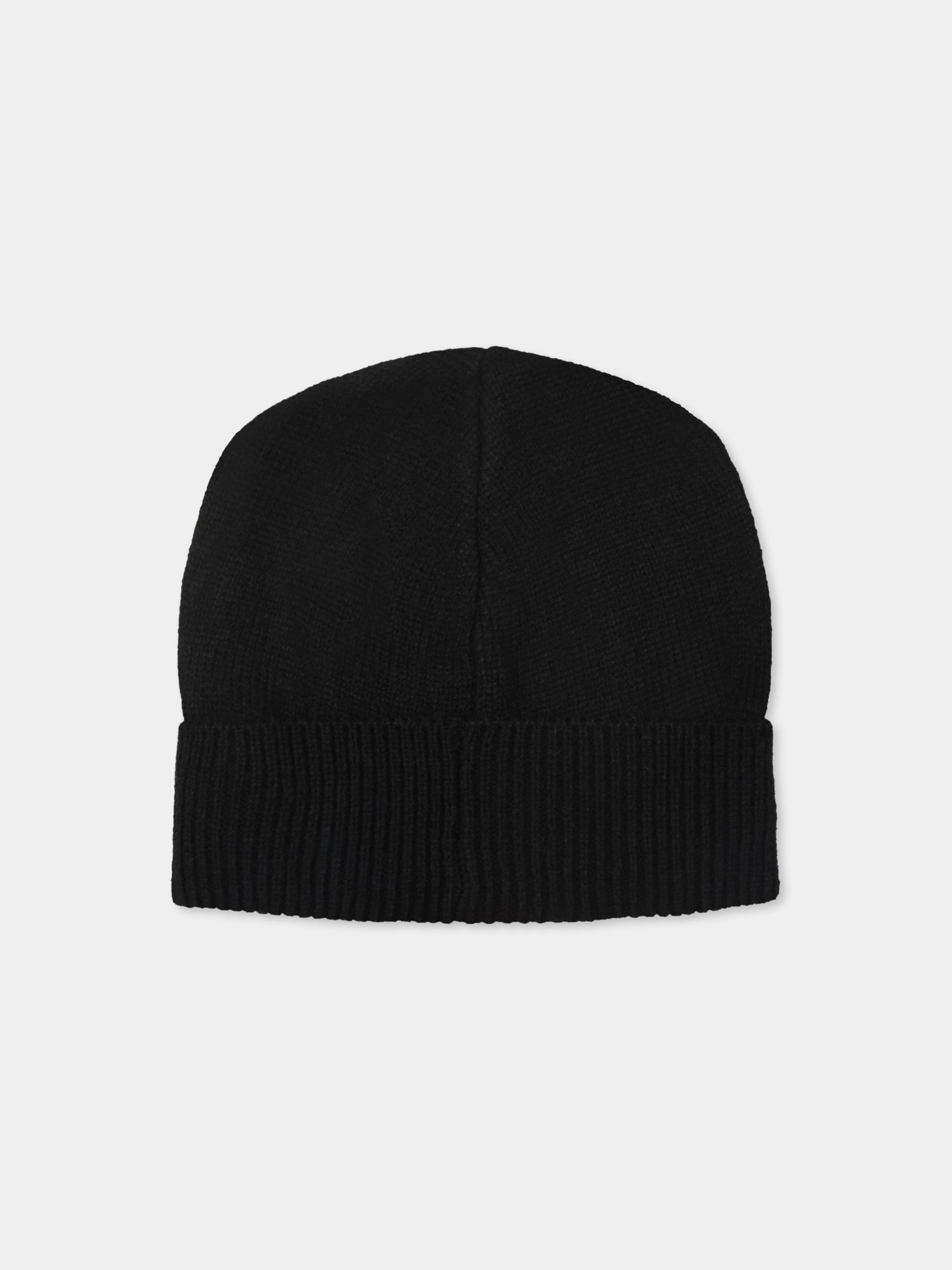 Berretto nero per bambini con logo,Diesel,J01918 KYAQZ K900