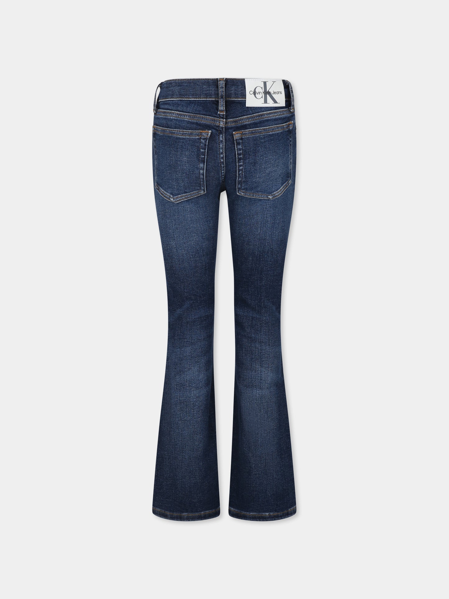 Jeans blu denim per bambina,Calvin Klein Kids,IG0IG02504 1BJ