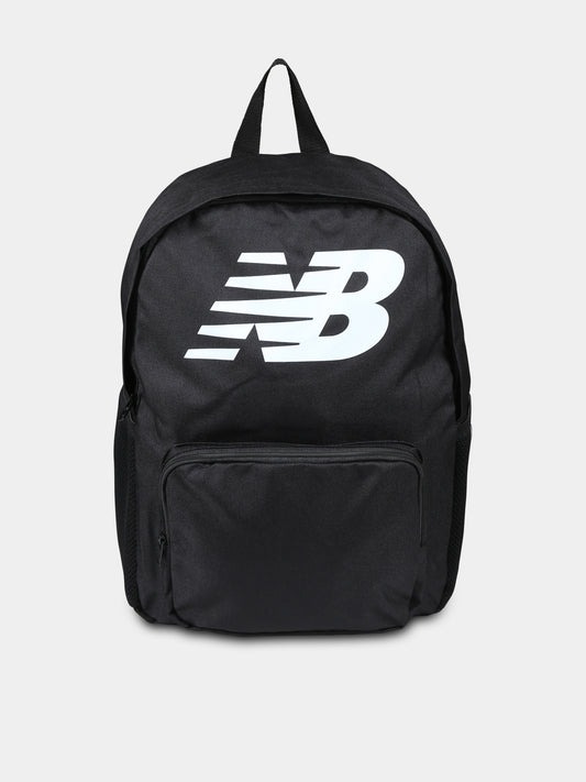 Zaino nero per bambini con logo,New Balance,LAKB0085 BK